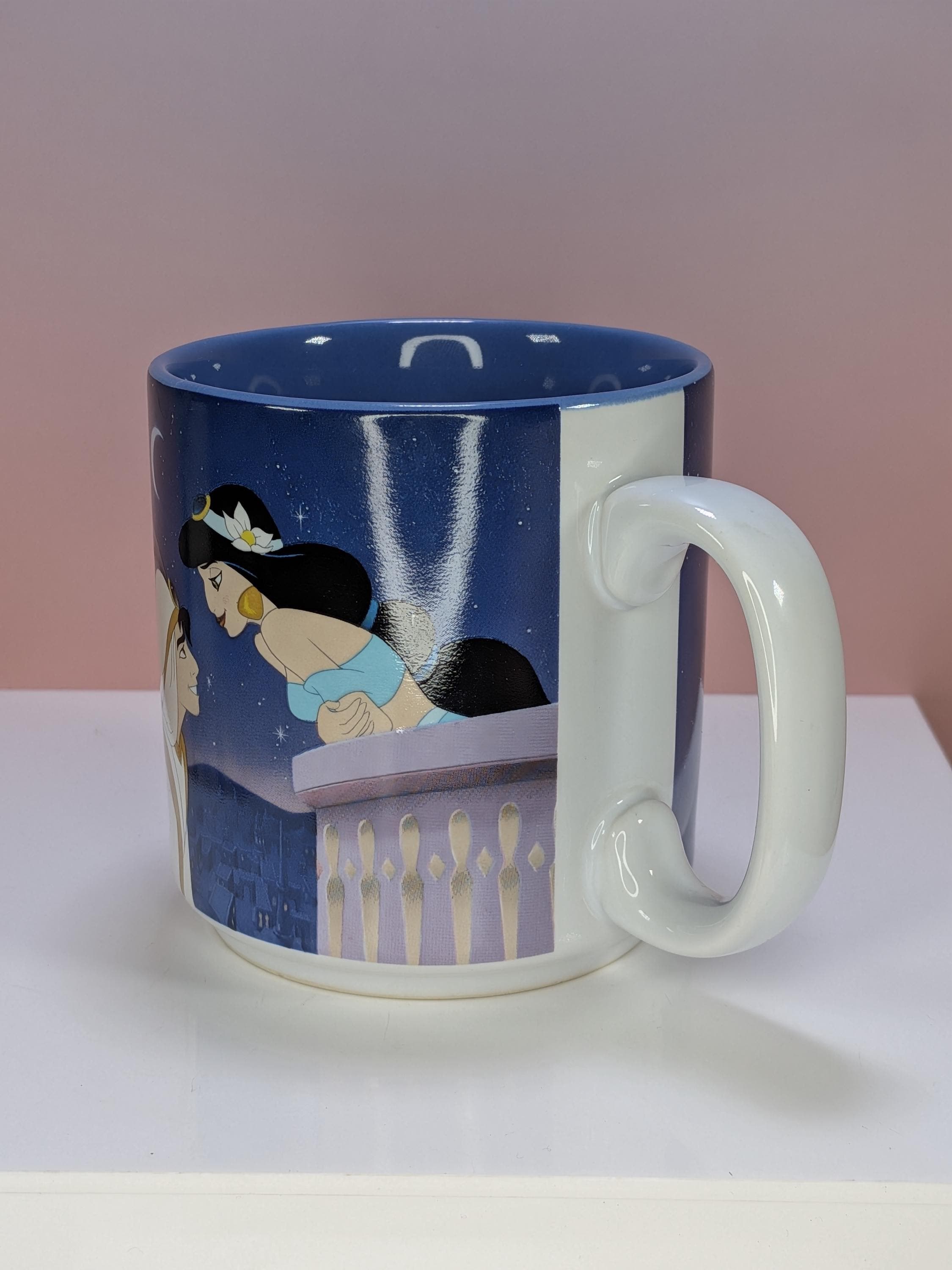 Vintage 1990s Disney Store Exclusive Aladdin & Jasmine "A Whole New World" Balcony Mug - Collector’s Edition with Original Box! view 3
