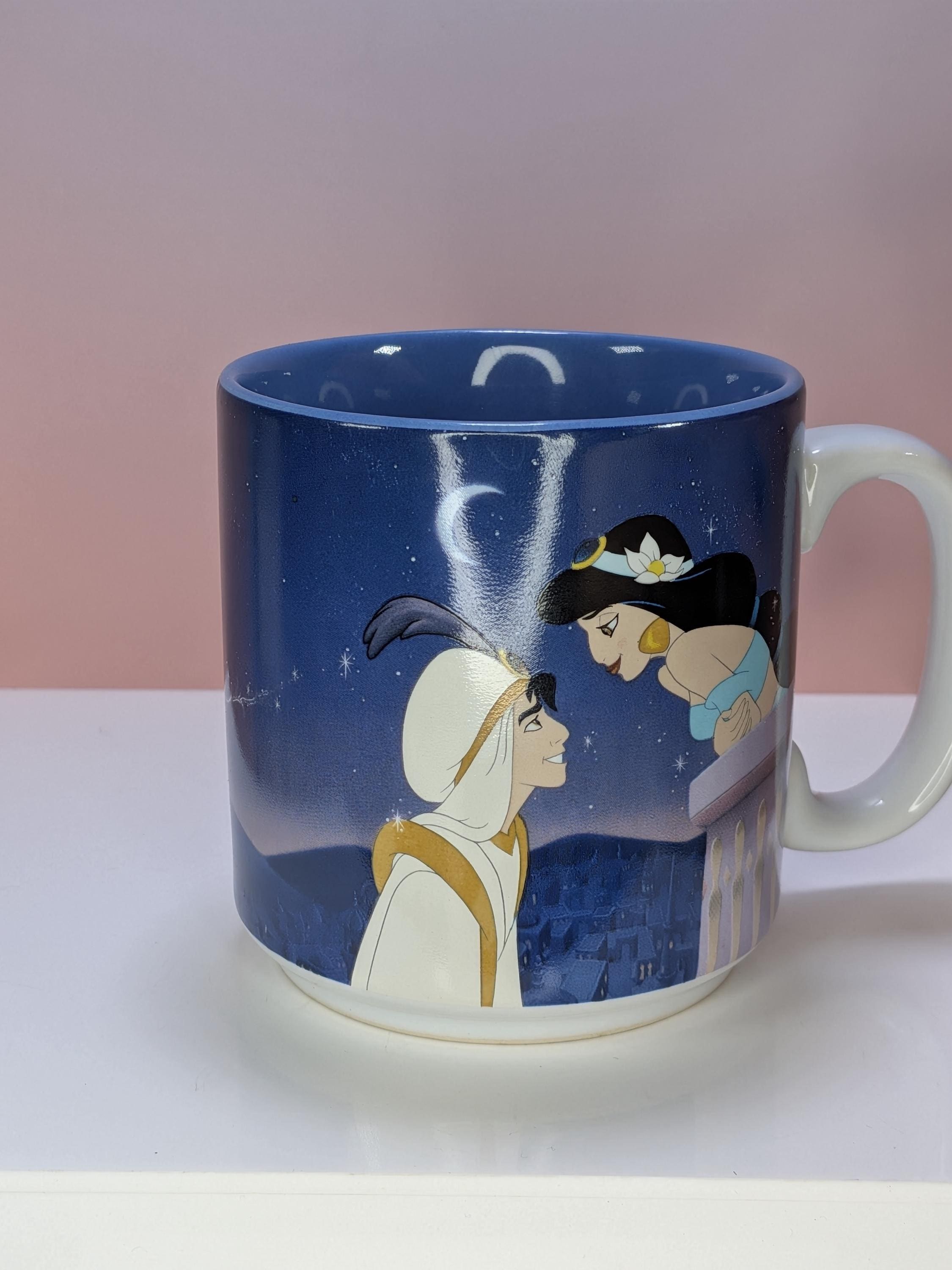 Vintage 1990s Disney Store Exclusive Aladdin & Jasmine "A Whole New World" Balcony Mug - Collector’s Edition with Original Box! view 7