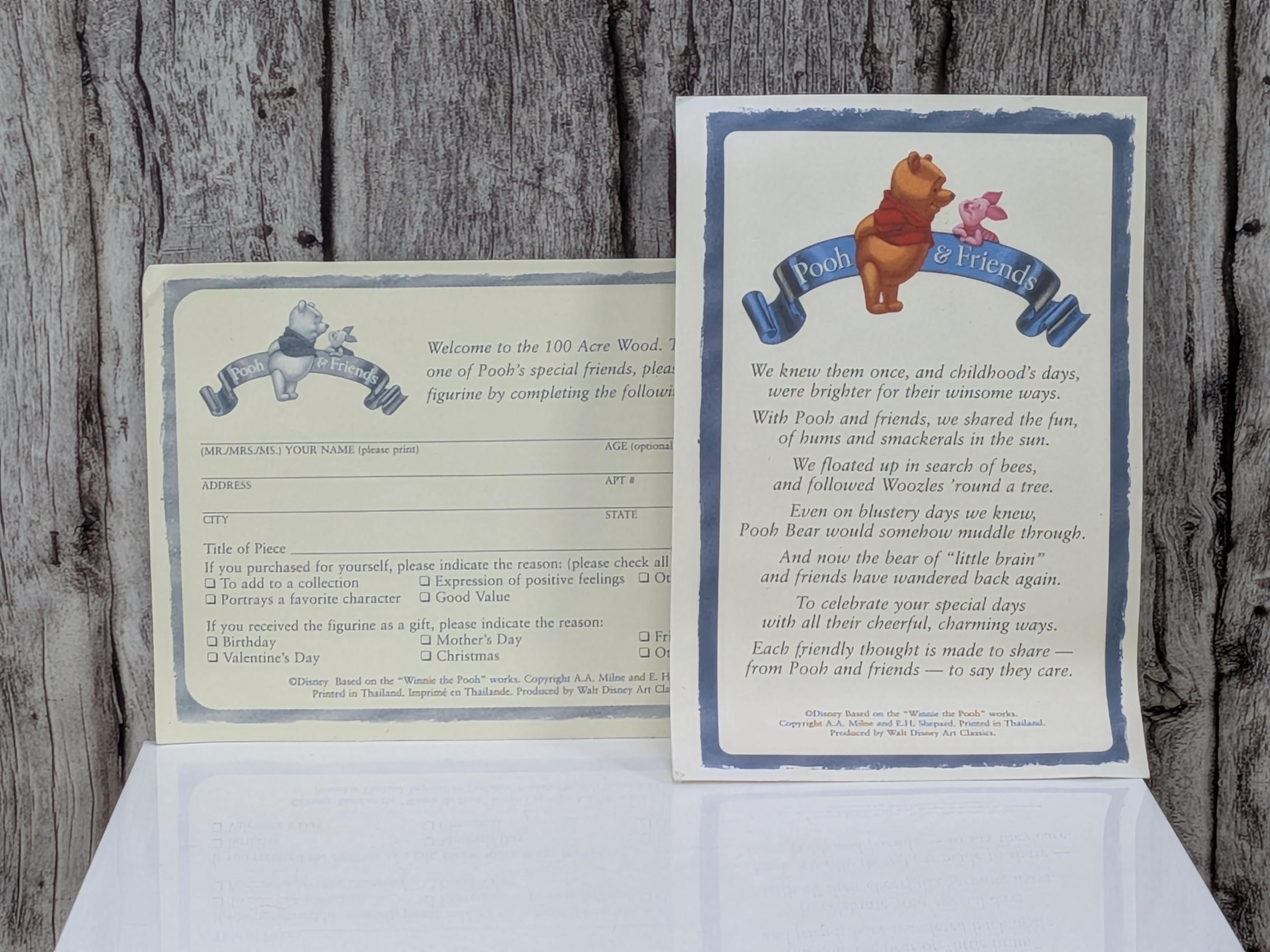 A Tiny Hello in the 100 Acre Wood - "Welcome, Little One" Figurine - Complete with Original Box & Papers view 10