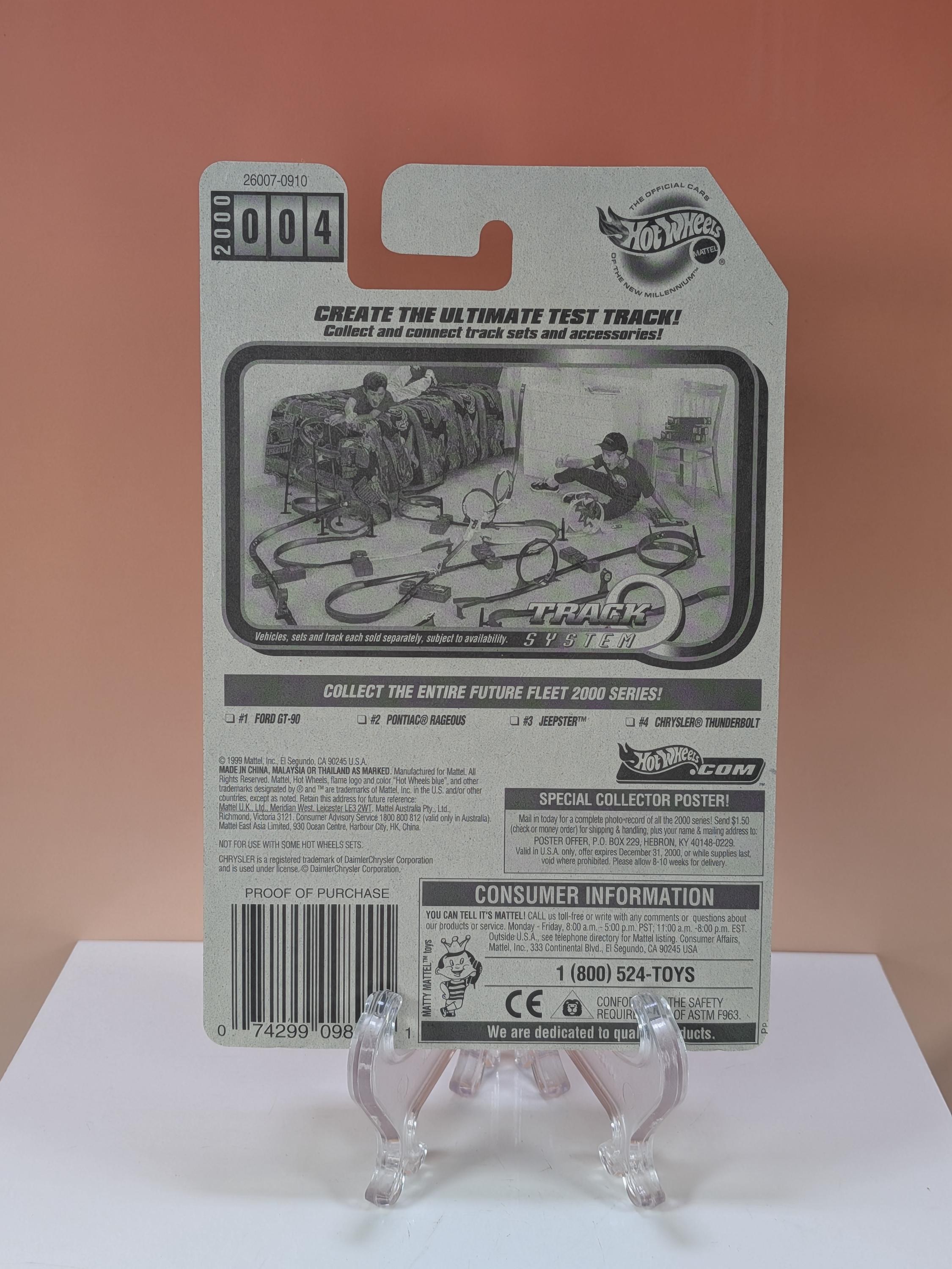 Mint Set! 2000 Hot Wheels Future Fleet Series - Complete 4-Car Collection #001-004 view 9