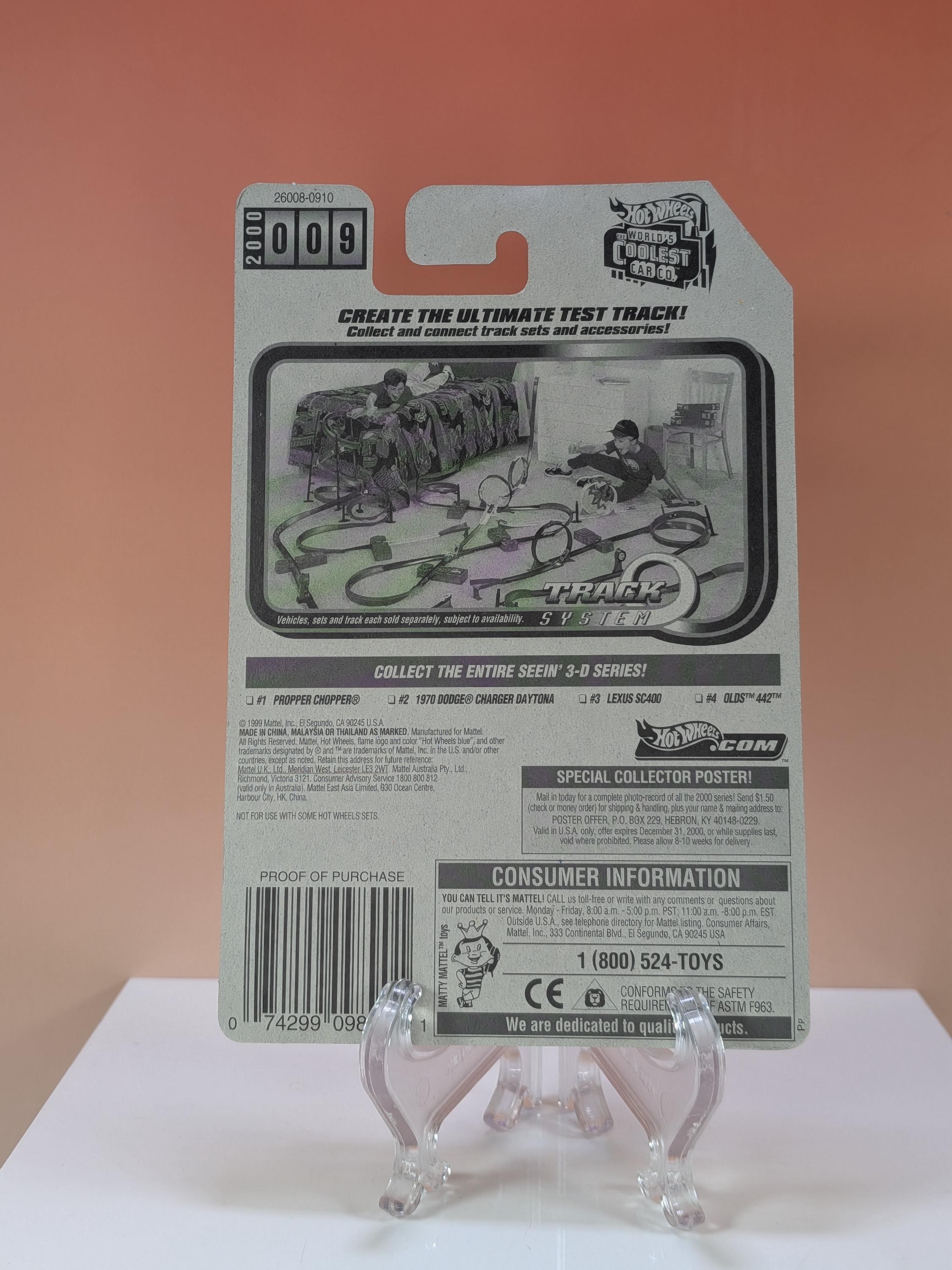 Hot Wheels Seein' 3-D Series complete set of 4, vintage 2000 diecast NIB view 3