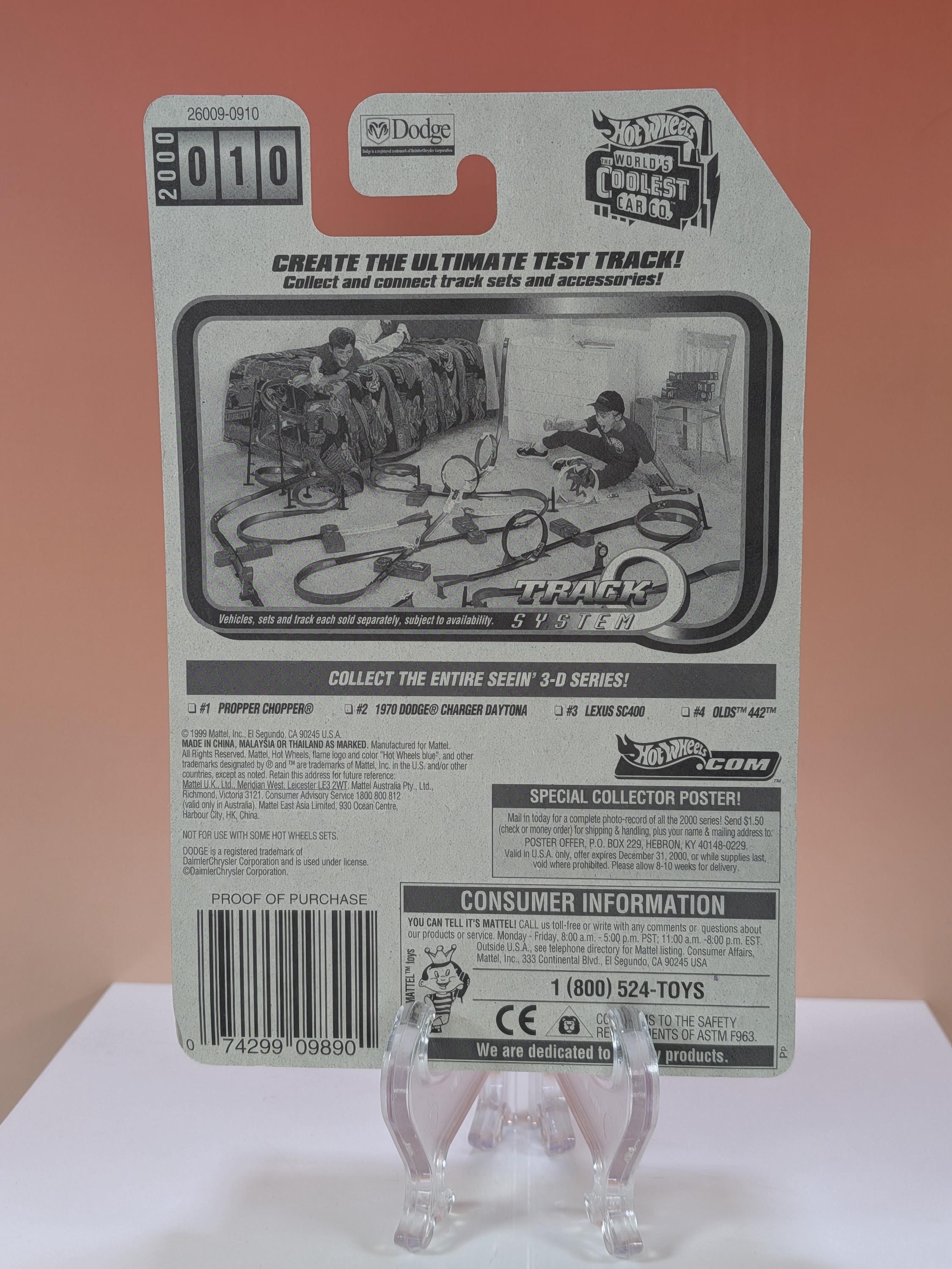 Hot Wheels Seein' 3-D Series complete set of 4, vintage 2000 diecast NIB view 5