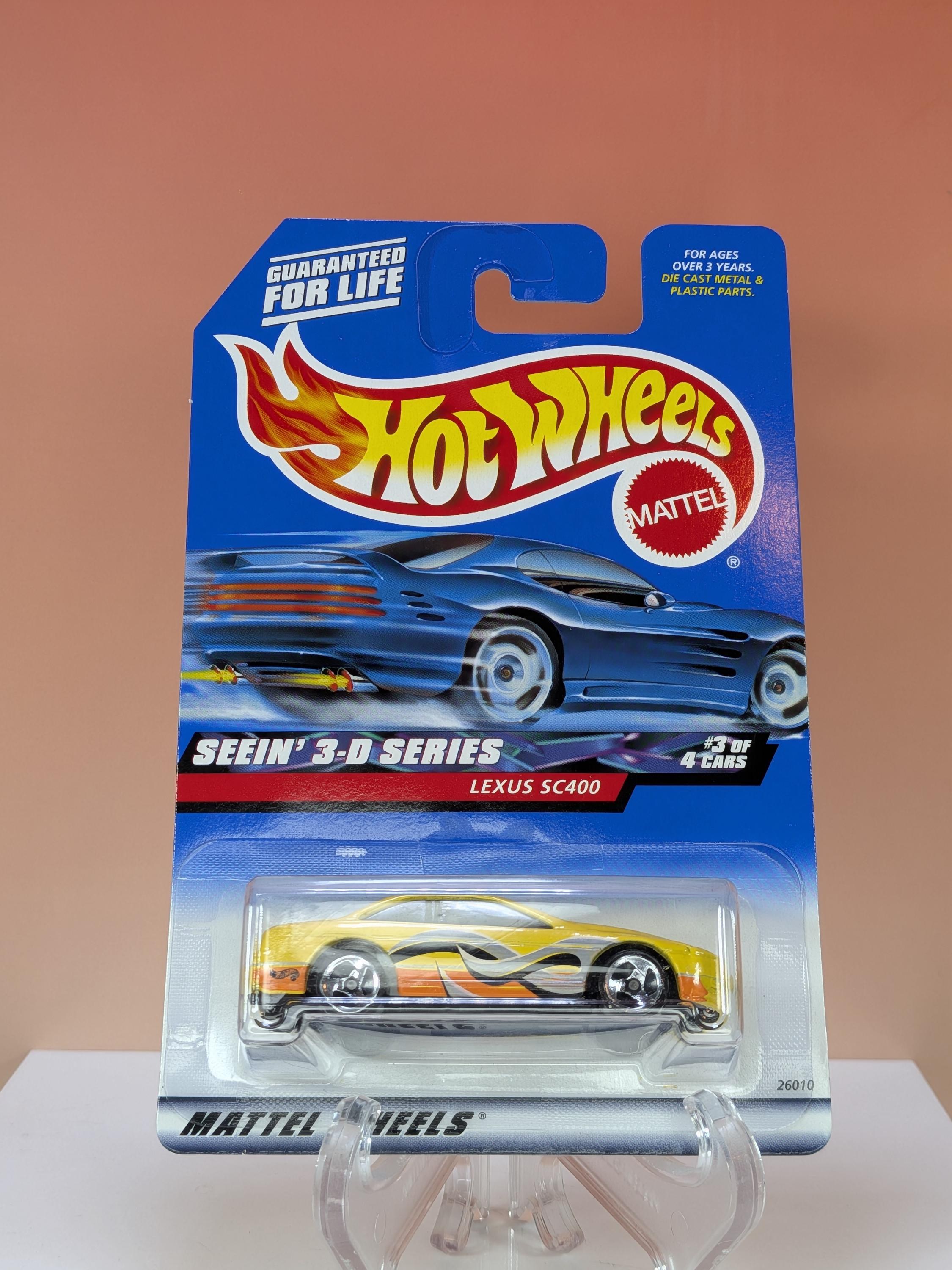 Hot Wheels Seein' 3-D Series complete set of 4, vintage 2000 diecast NIB view 6