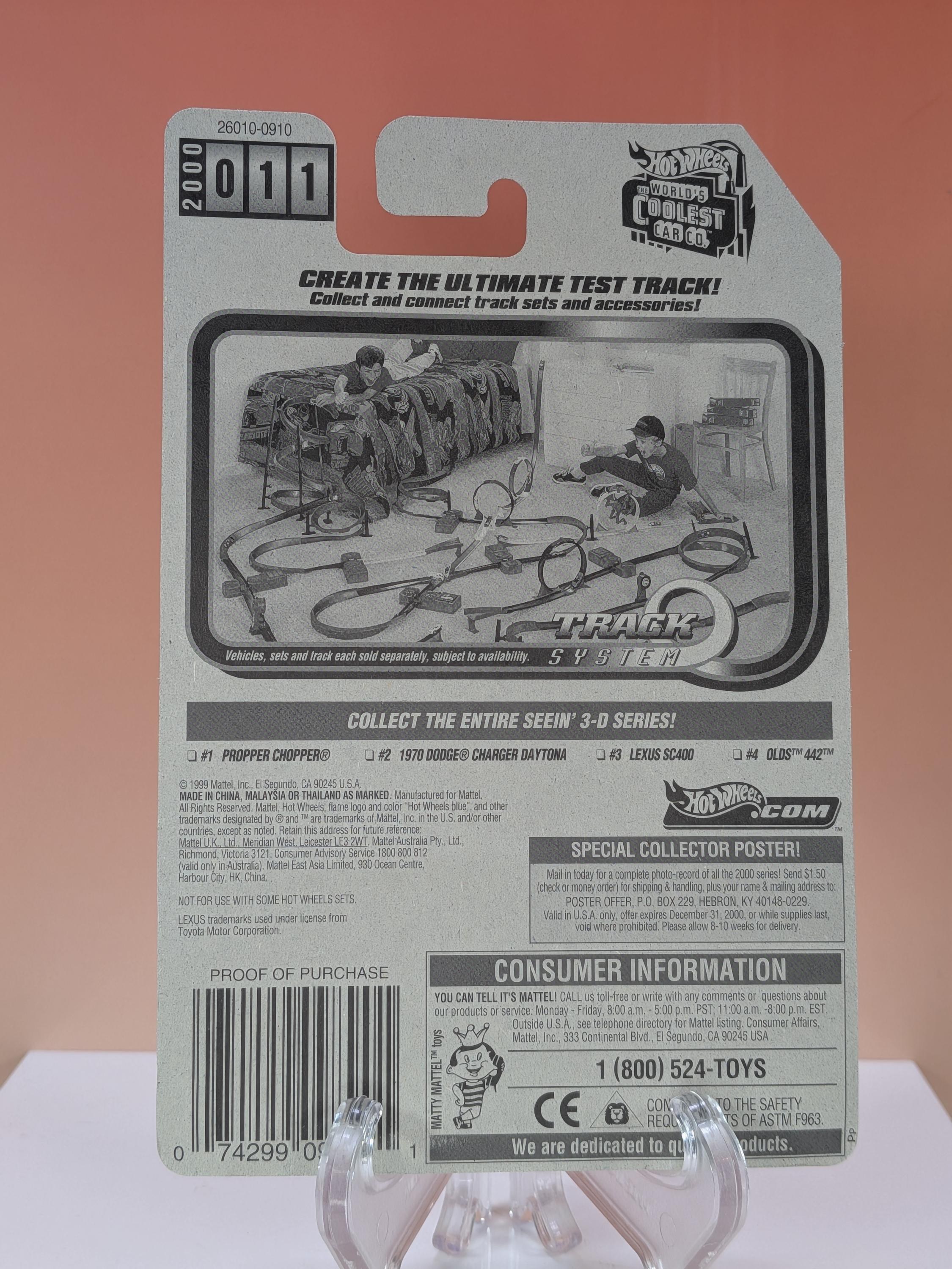 Hot Wheels Seein' 3-D Series complete set of 4, vintage 2000 diecast NIB view 7