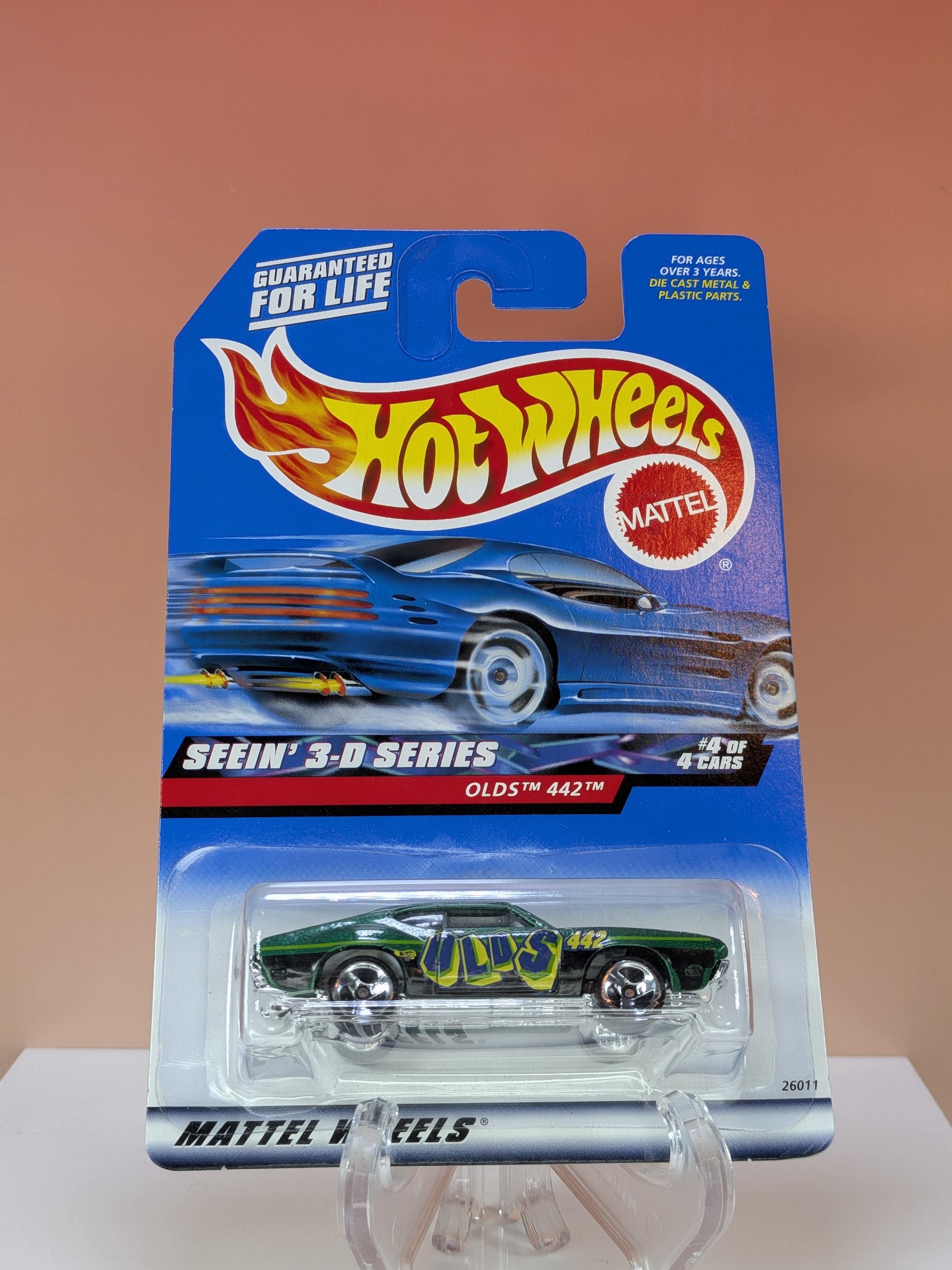 Hot Wheels Seein' 3-D Series complete set of 4, vintage 2000 diecast NIB view 8