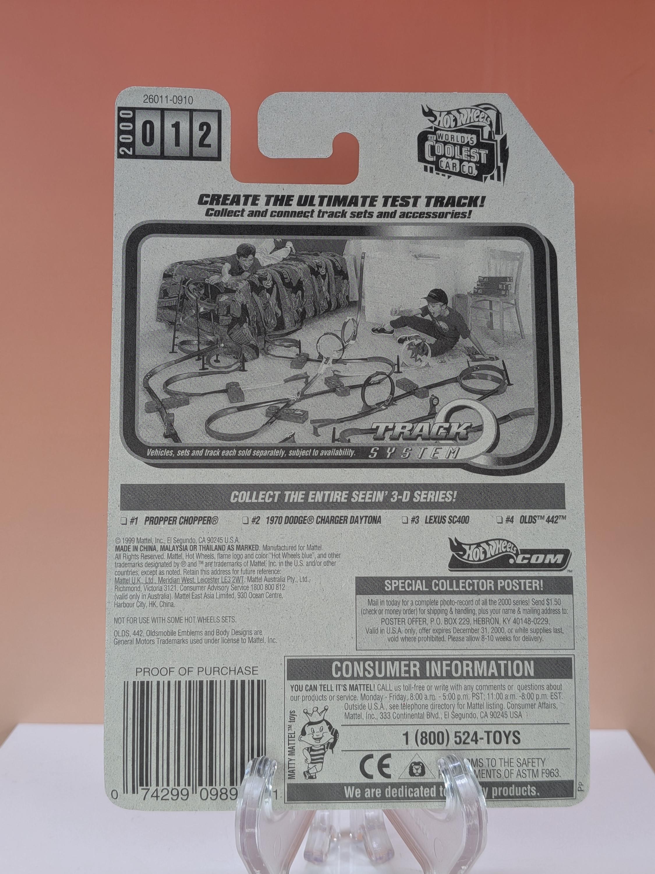 Hot Wheels Seein' 3-D Series complete set of 4, vintage 2000 diecast NIB view 9