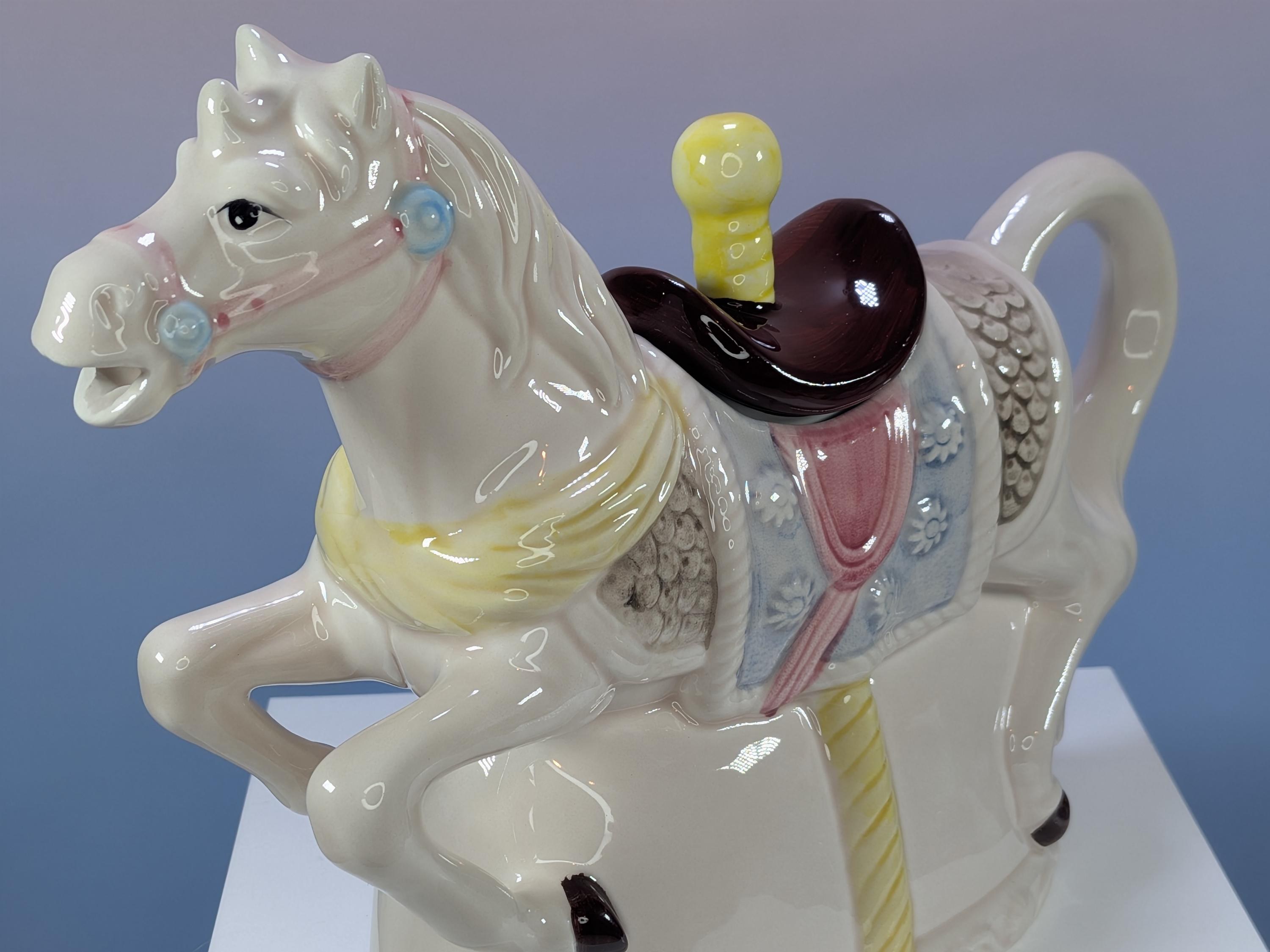 Vintage Heritage Mint Carousel Horse Teapot Hand Painted Rare LIKE NEW with Box! view 14