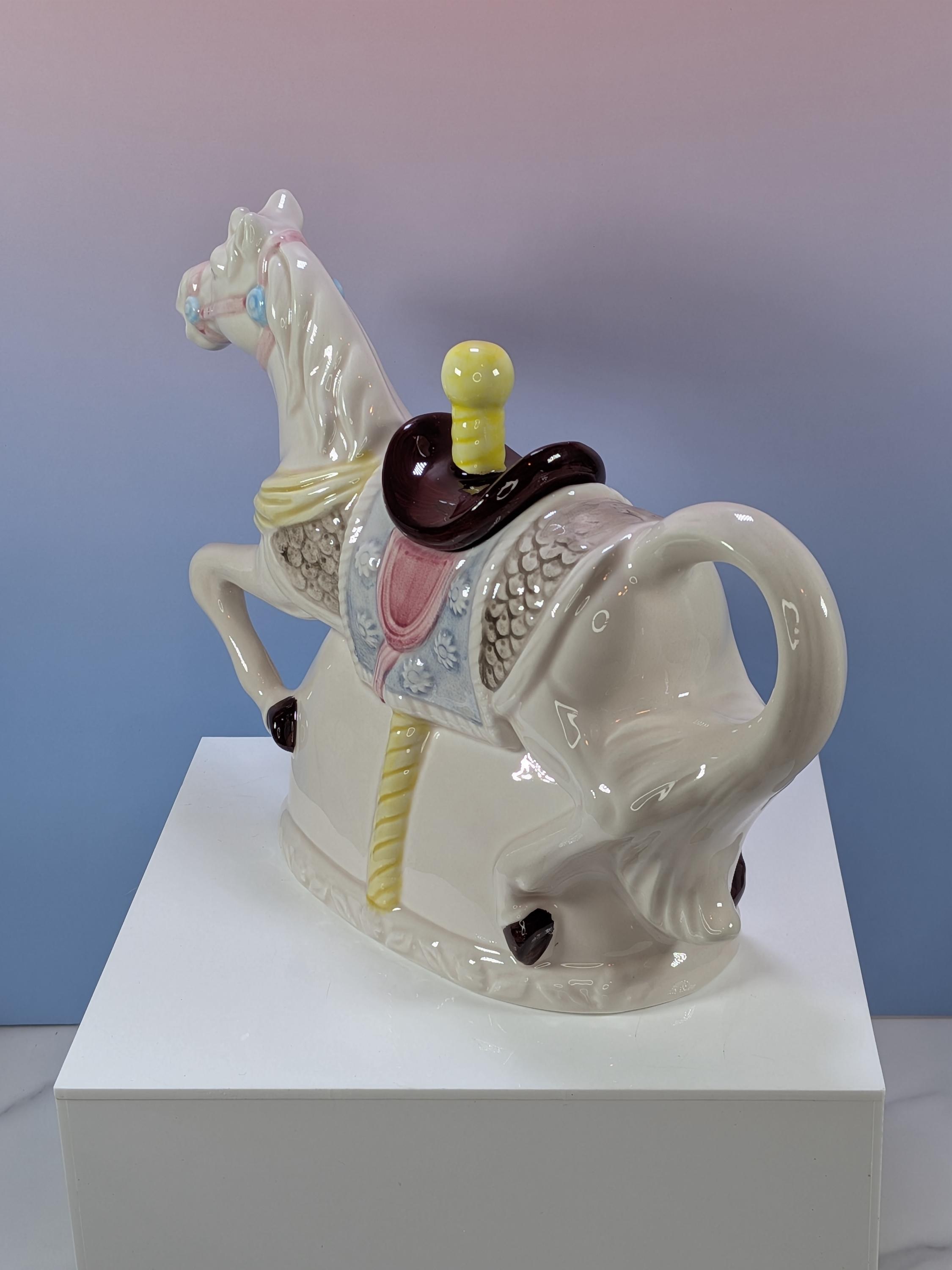 Vintage Heritage Mint Carousel Horse Teapot Hand Painted Rare LIKE NEW with Box! view 7