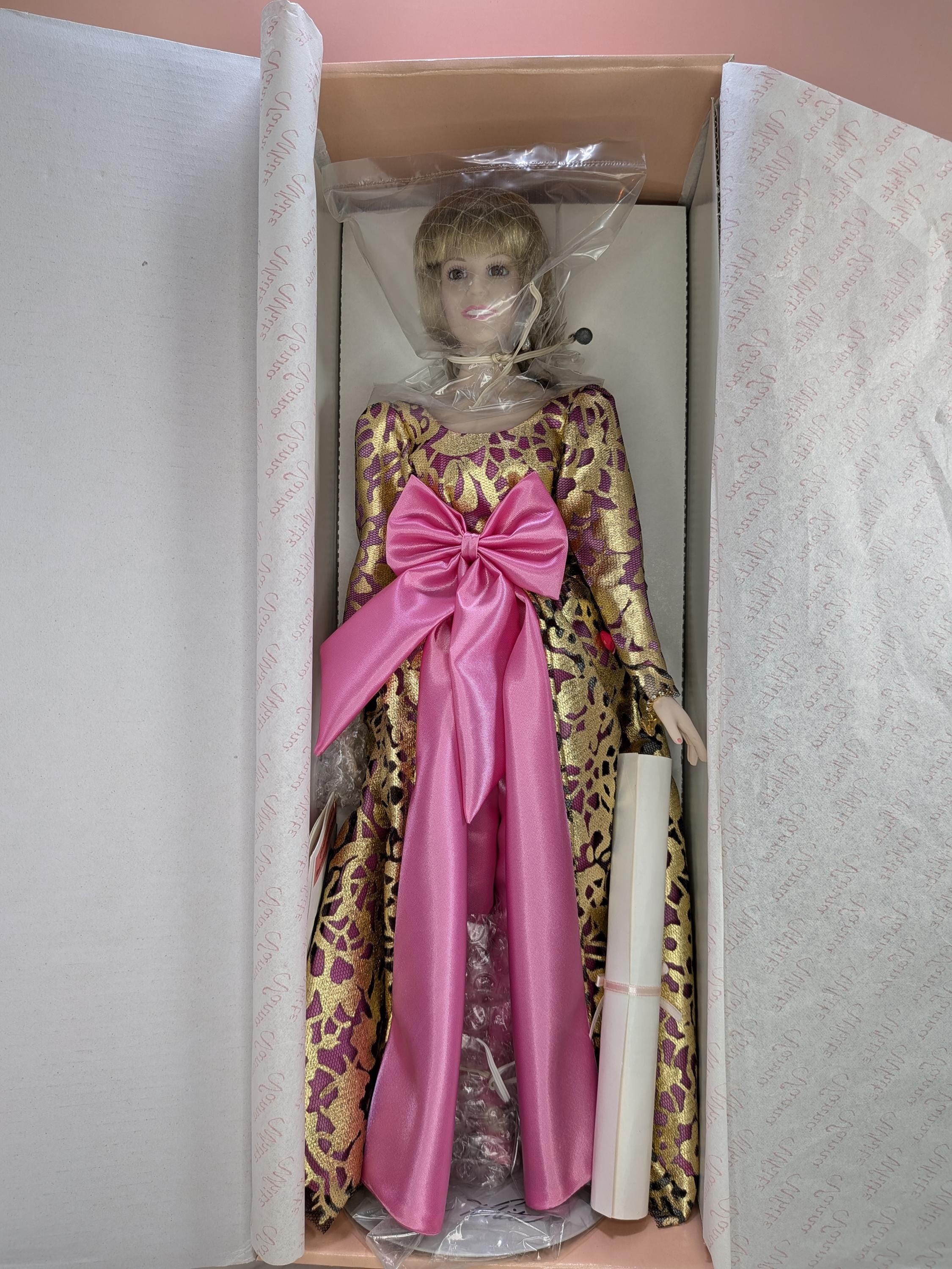 RARE 1991 Vanna White Porcelain Doll - Limited Edition - From Vanna With Love - MIB view 3