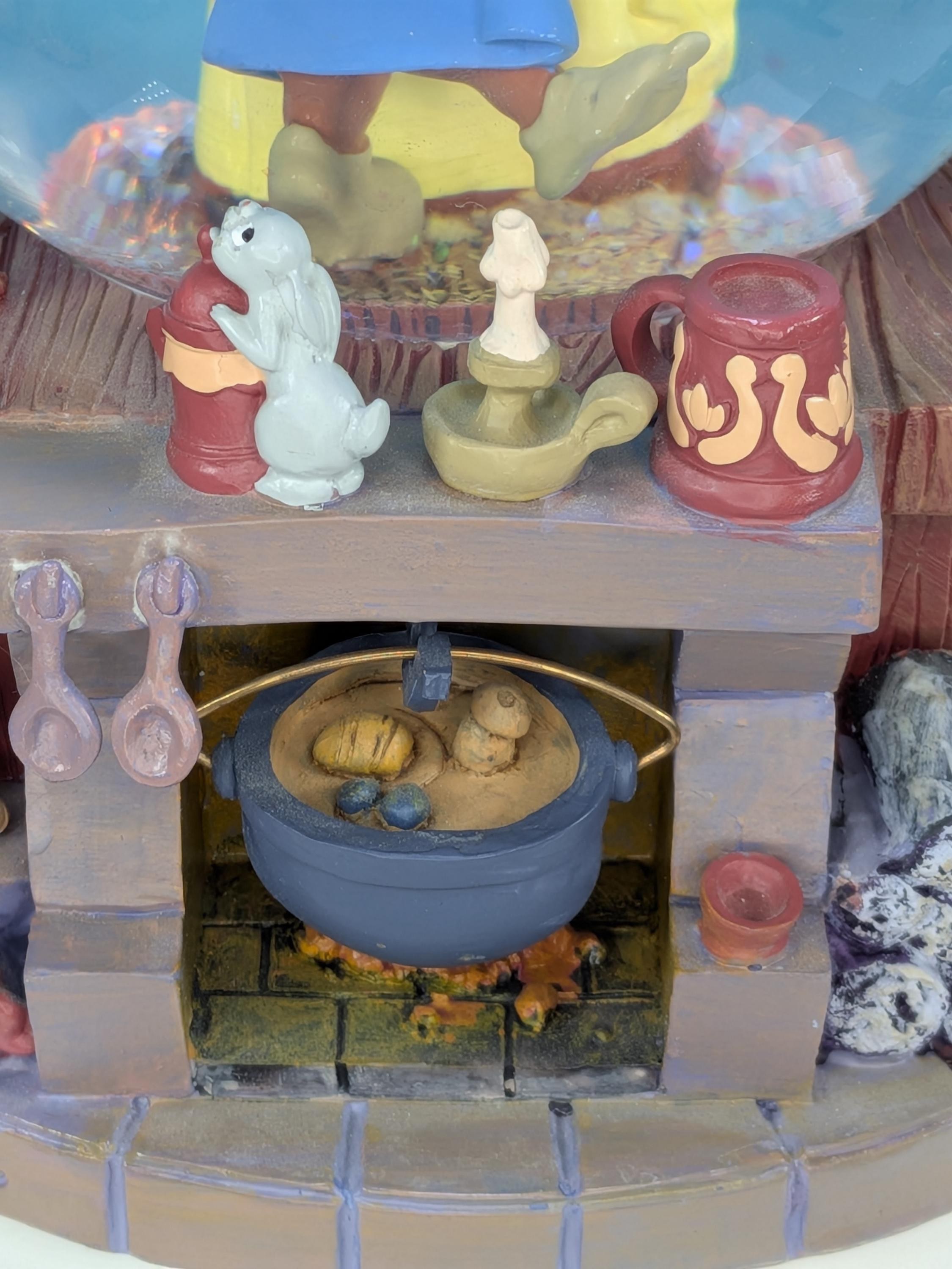 Rare Mint Disney Snow White and 7 Dwarfs Musical Snow Globe "I Whistle A Happy Tune" Original Box & Foam - Collector Grade Vintage Disney view 13