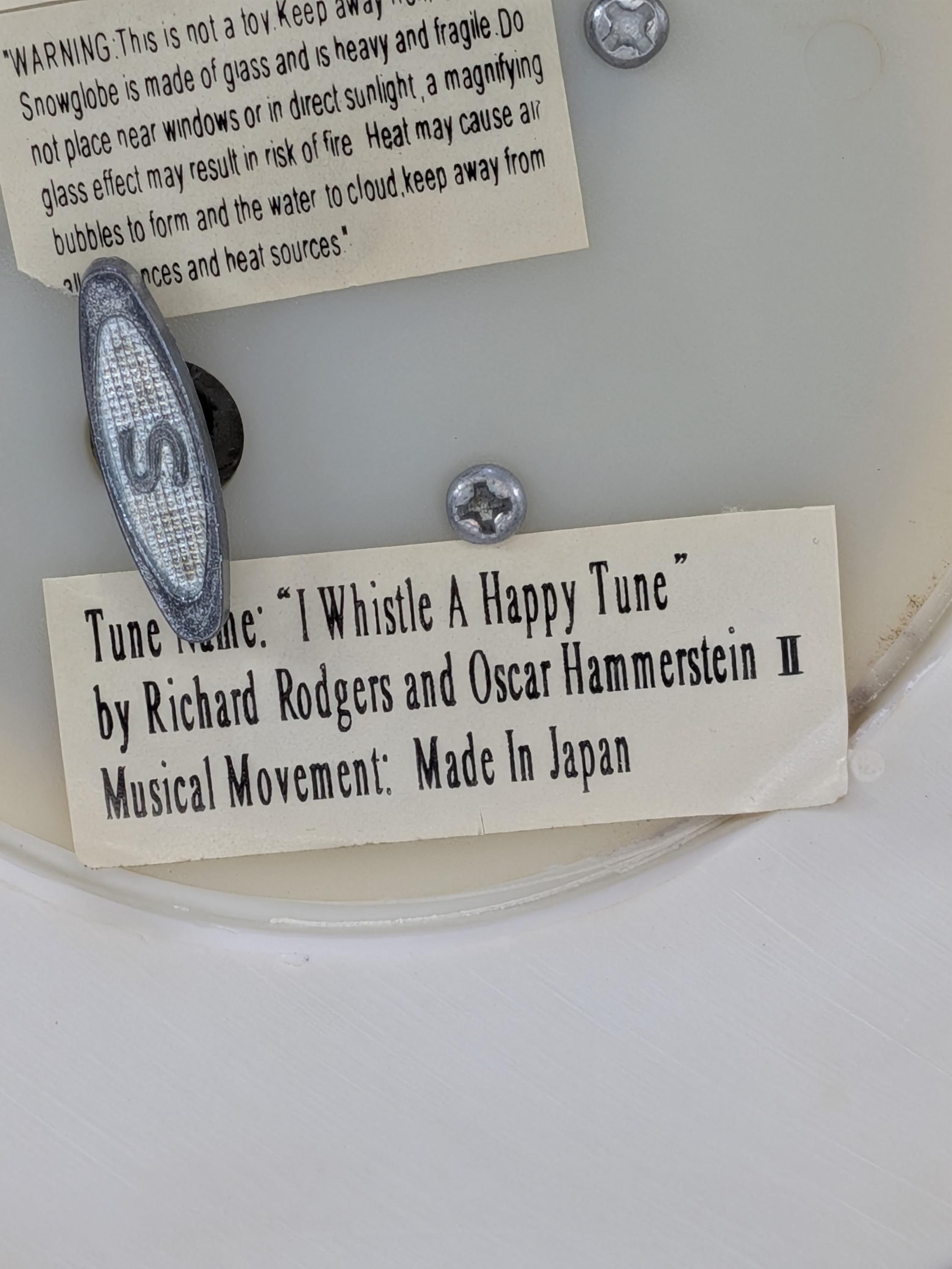 Rare Mint Disney Snow White and 7 Dwarfs Musical Snow Globe "I Whistle A Happy Tune" Original Box & Foam - Collector Grade Vintage Disney view 18
