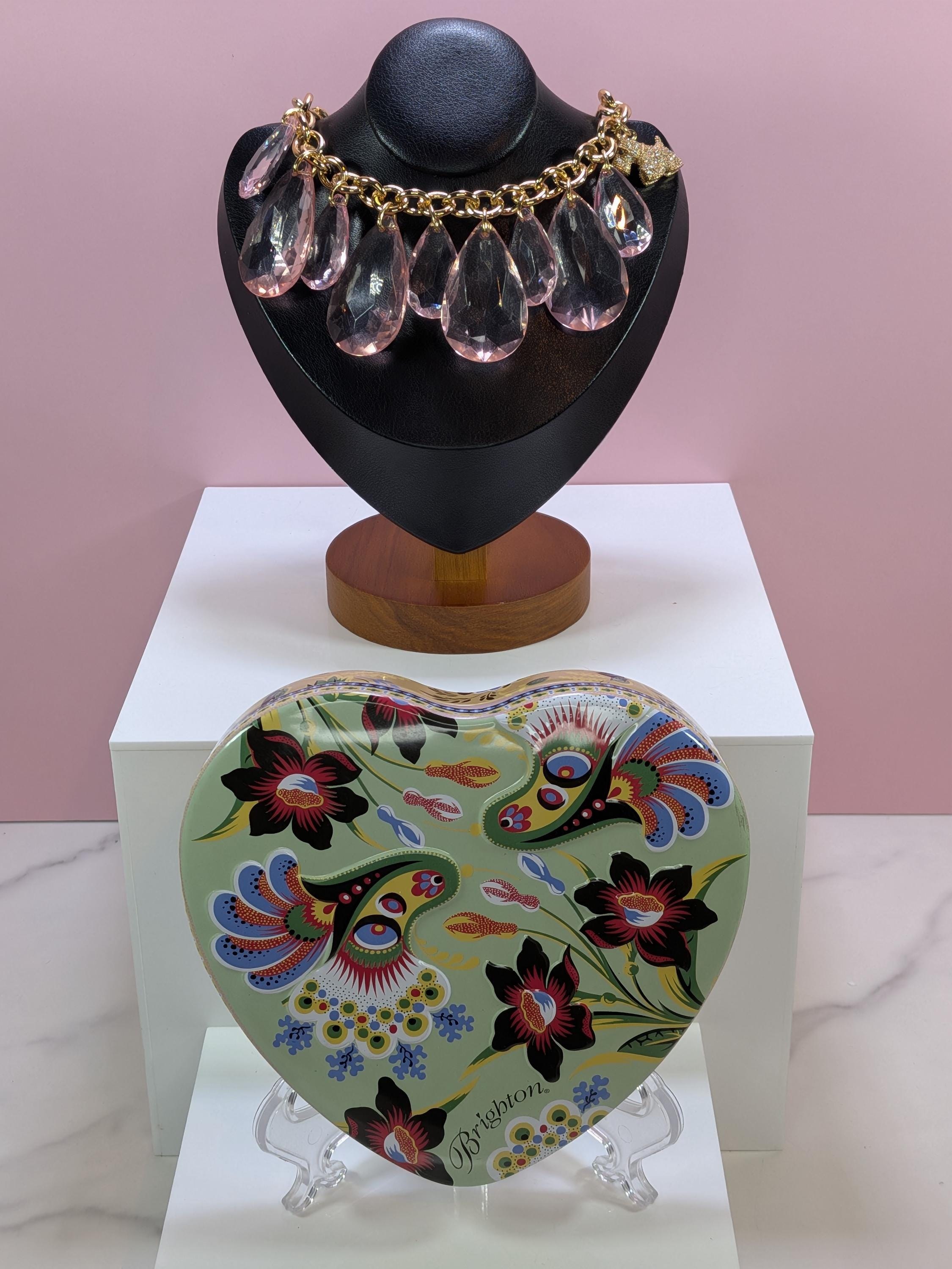 Brighton My Flat in London Scottie Dog Bib Necklace 16-18.5 Inch Retired Retro Collectible with Original Tin - Like New - Giftable Condition