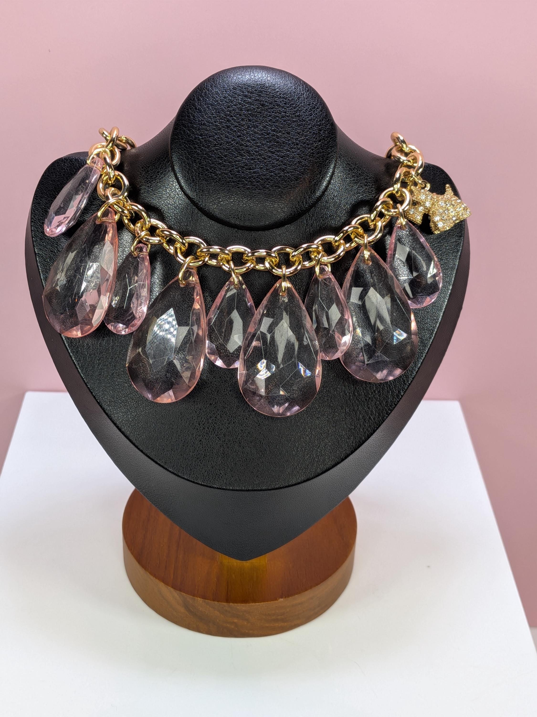 Brighton My Flat in London Scottie Dog Bib Necklace 16-18.5 Inch Retired Retro Collectible with Original Tin - Like New - Giftable Condition view 2