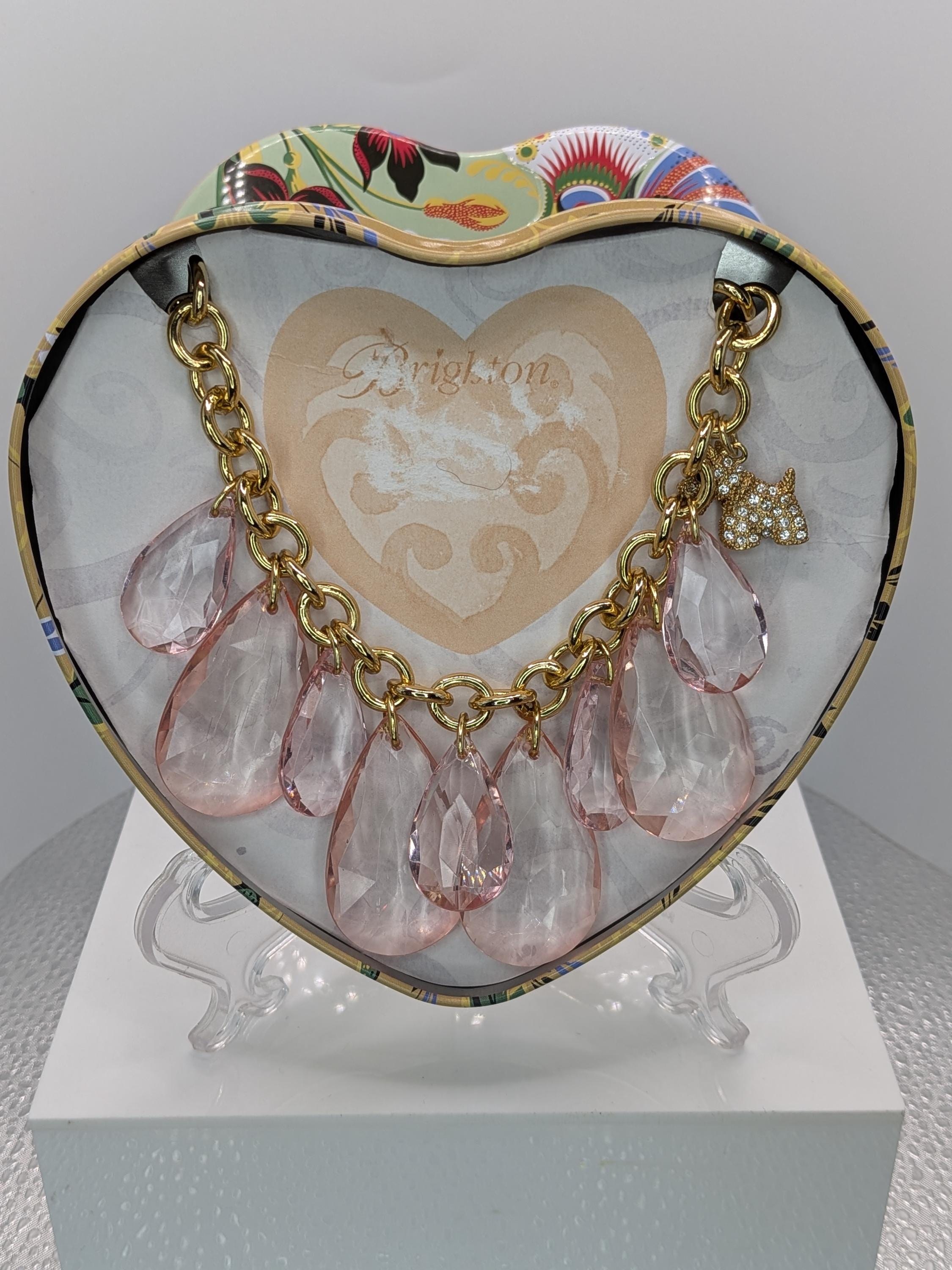 Brighton My Flat in London Scottie Dog Bib Necklace 16-18.5 Inch Retired Retro Collectible with Original Tin - Like New - Giftable Condition view 3