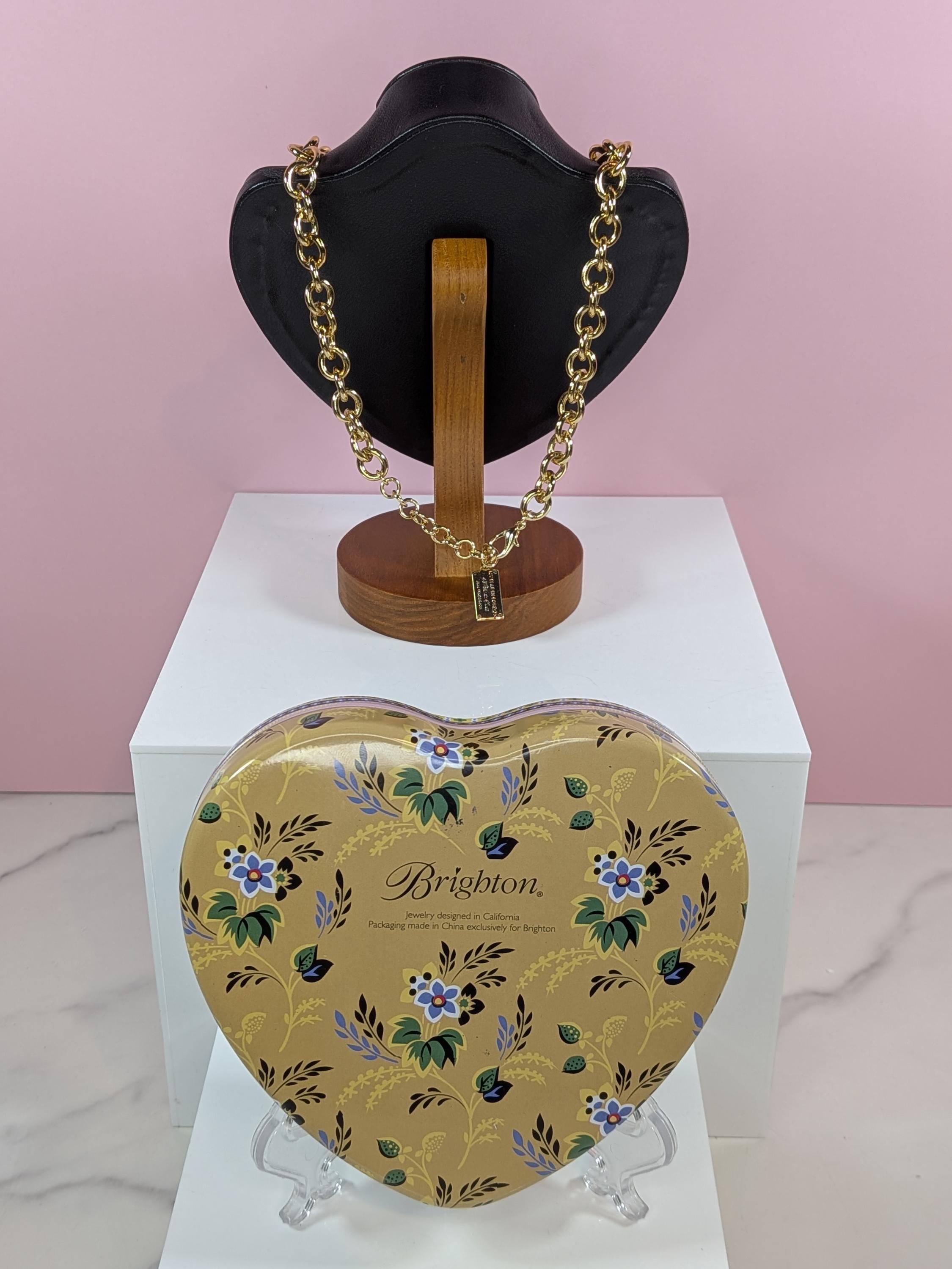 Brighton My Flat in London Scottie Dog Bib Necklace 16-18.5 Inch Retired Retro Collectible with Original Tin - Like New - Giftable Condition view 9