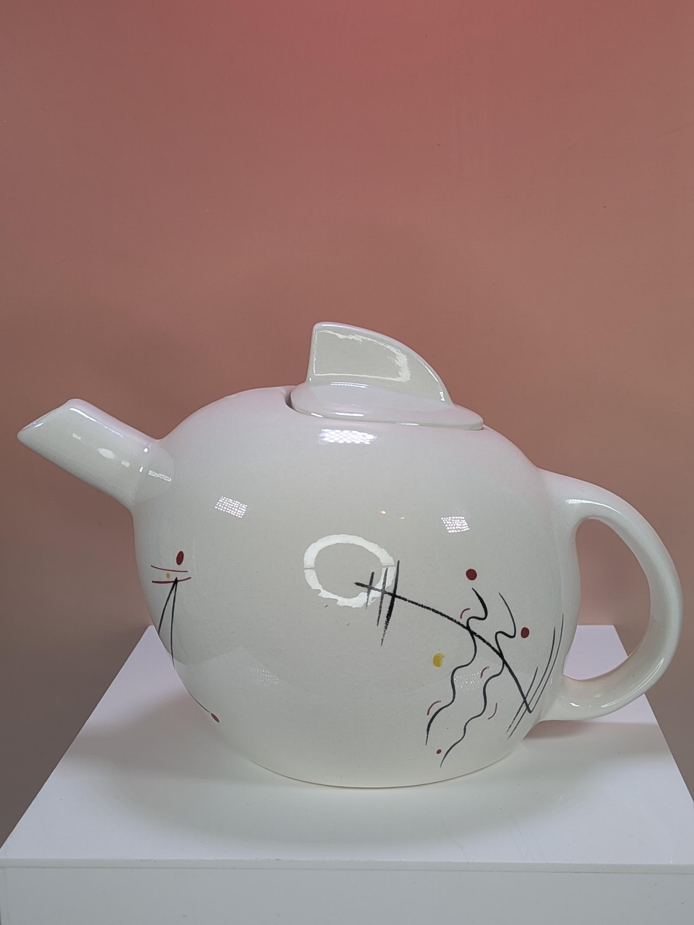 Vintage Postmodern Swineside Ceramics Teapot & Mug Set view 3