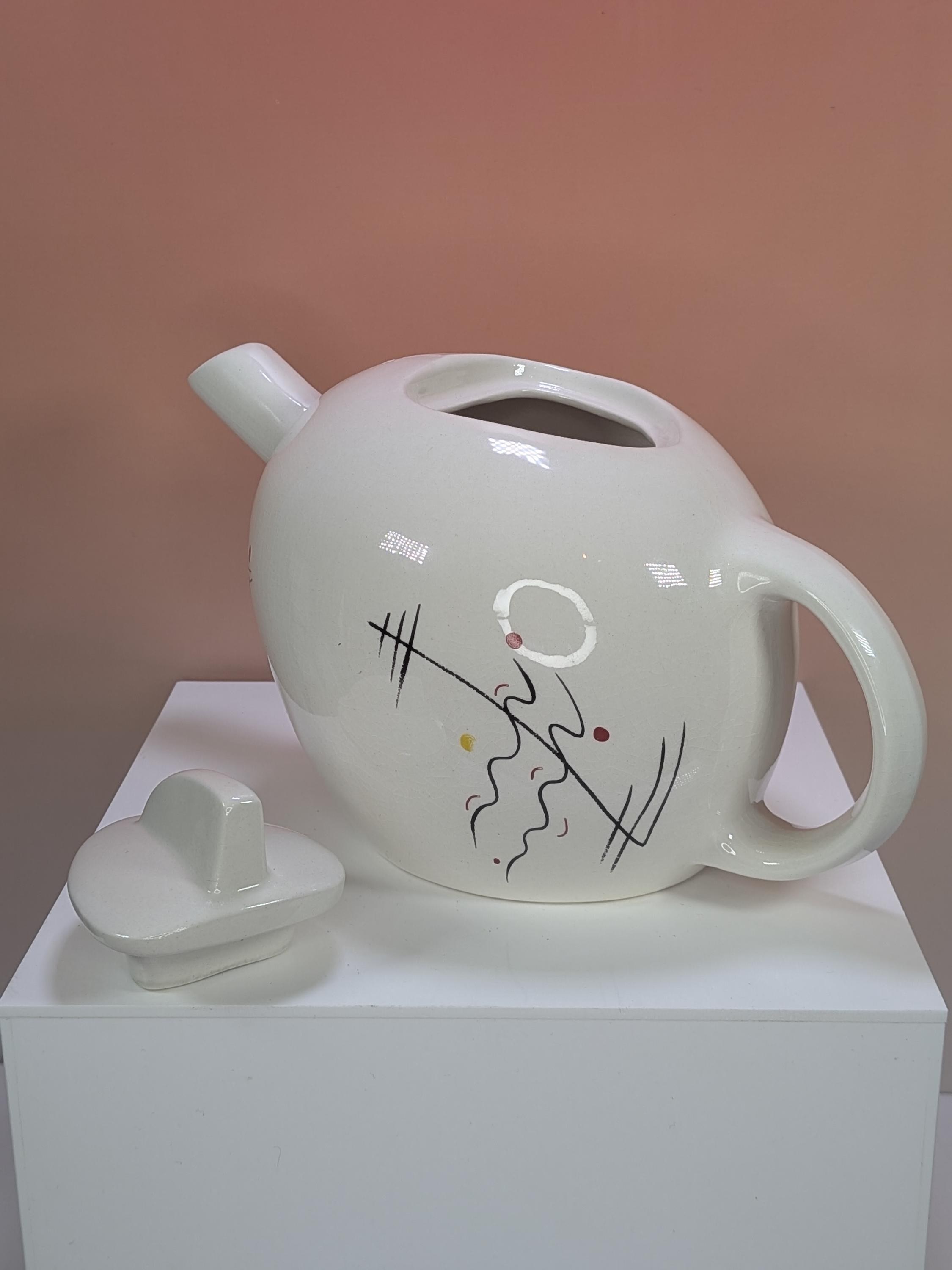 Vintage Postmodern Swineside Ceramics Teapot & Mug Set view 6