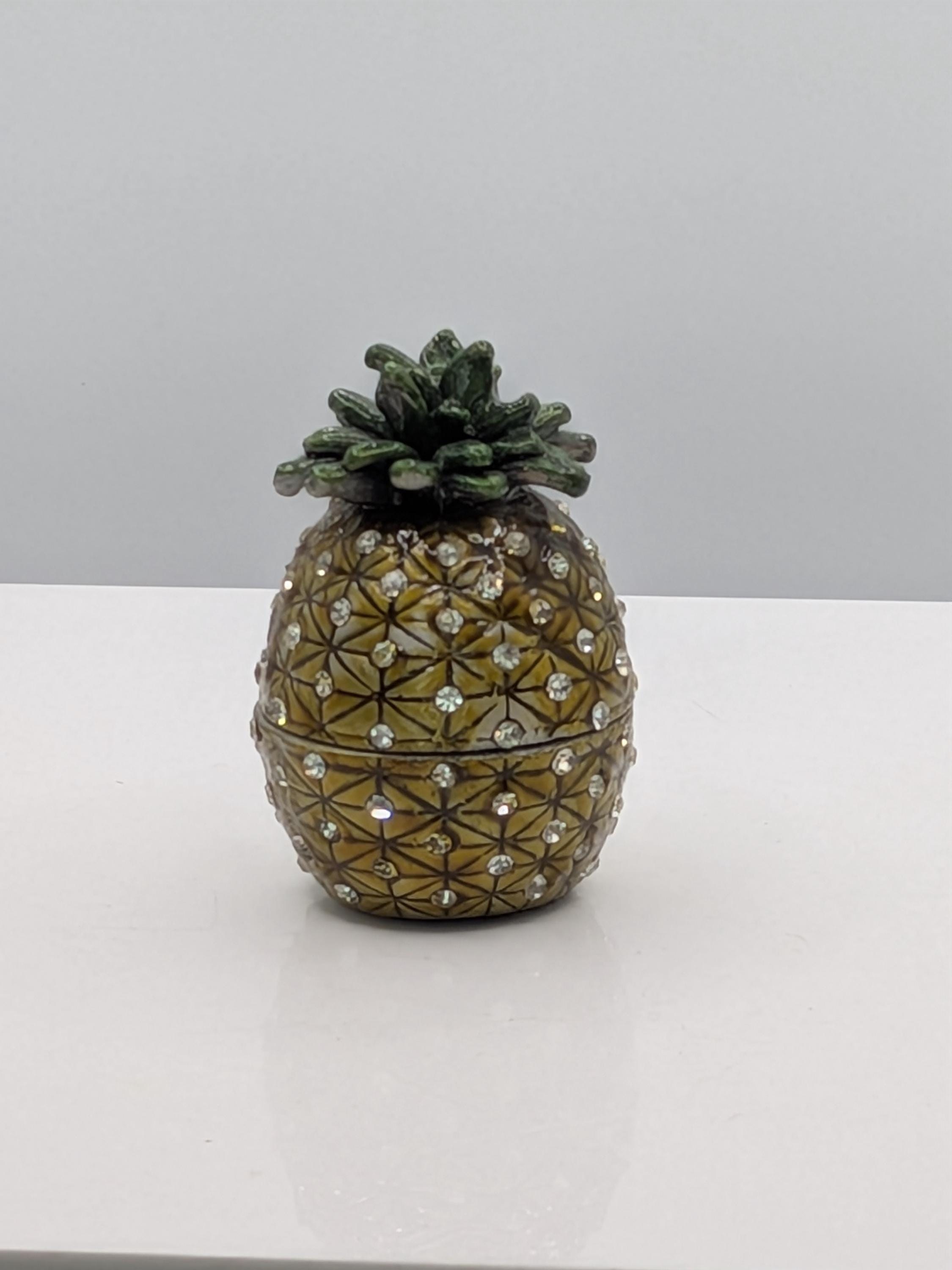 Vintage Crystal Pineapple Trinket Box