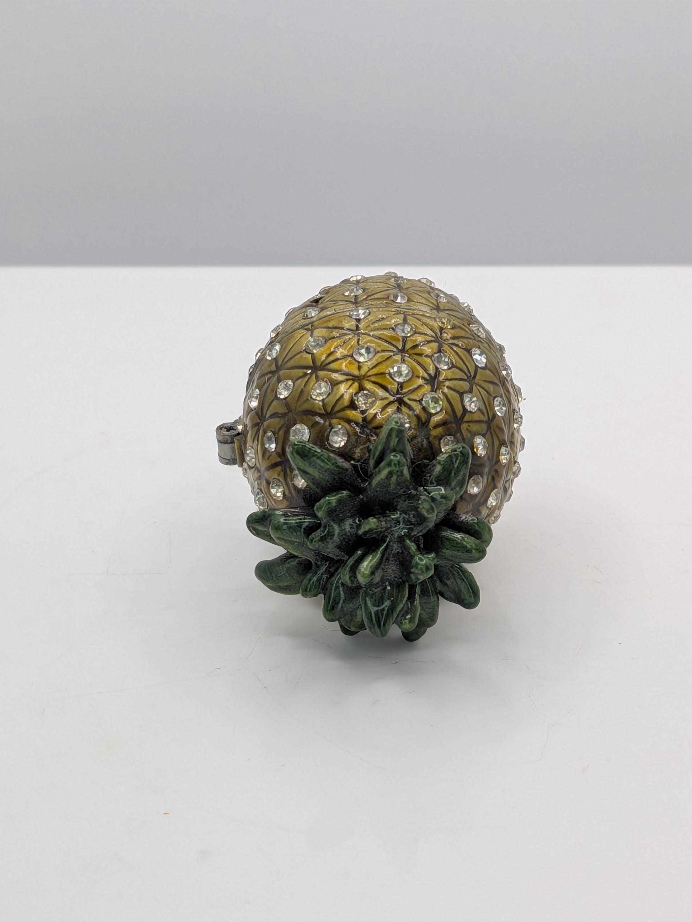 Vintage Crystal Pineapple Trinket Box view 6