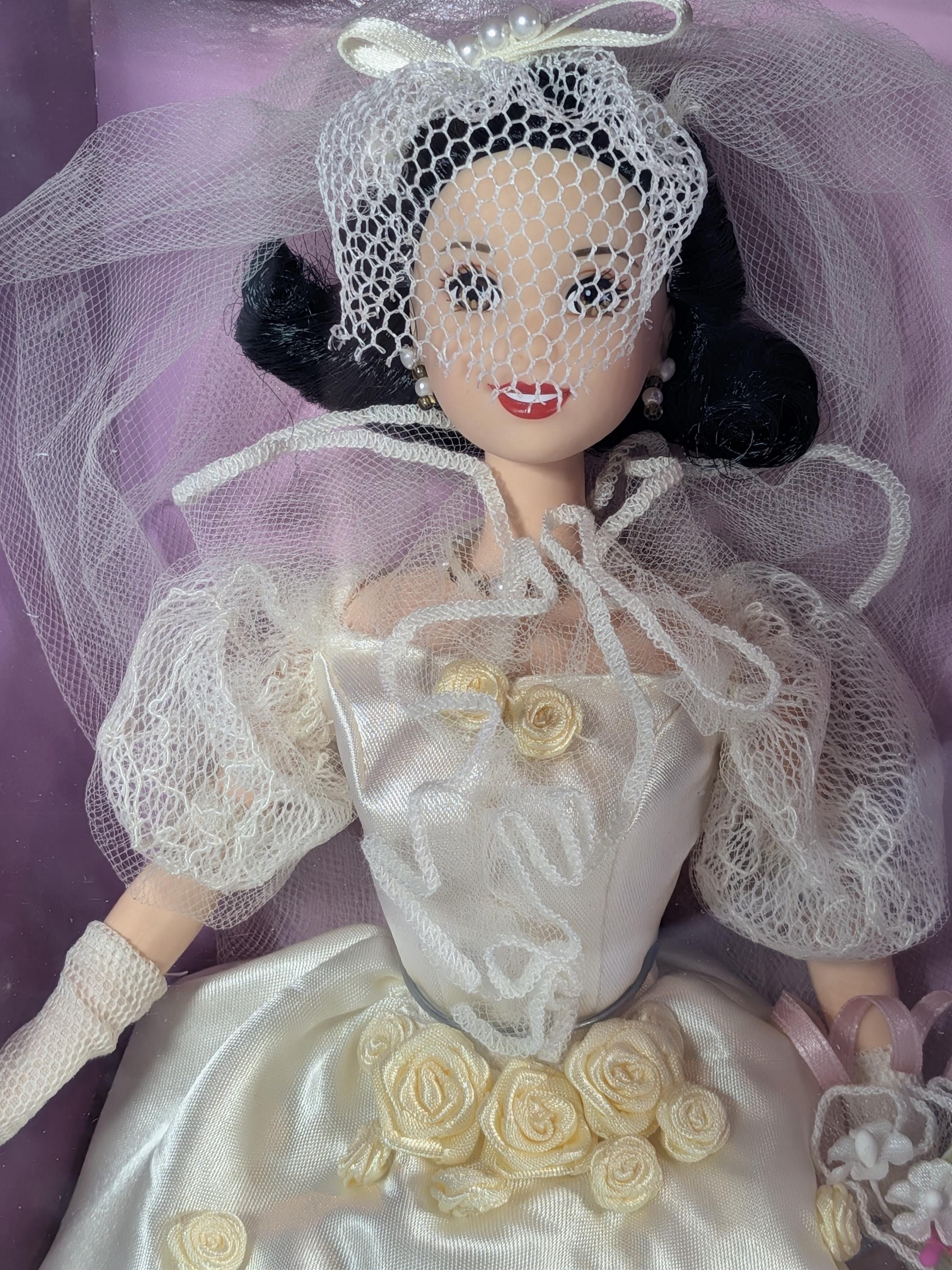Vintage 1997 Mattel Disney Wedding Barbie Doll Set Sleeping Beauty Aurora and Snow White Collector Edition NIB NRFB view 6