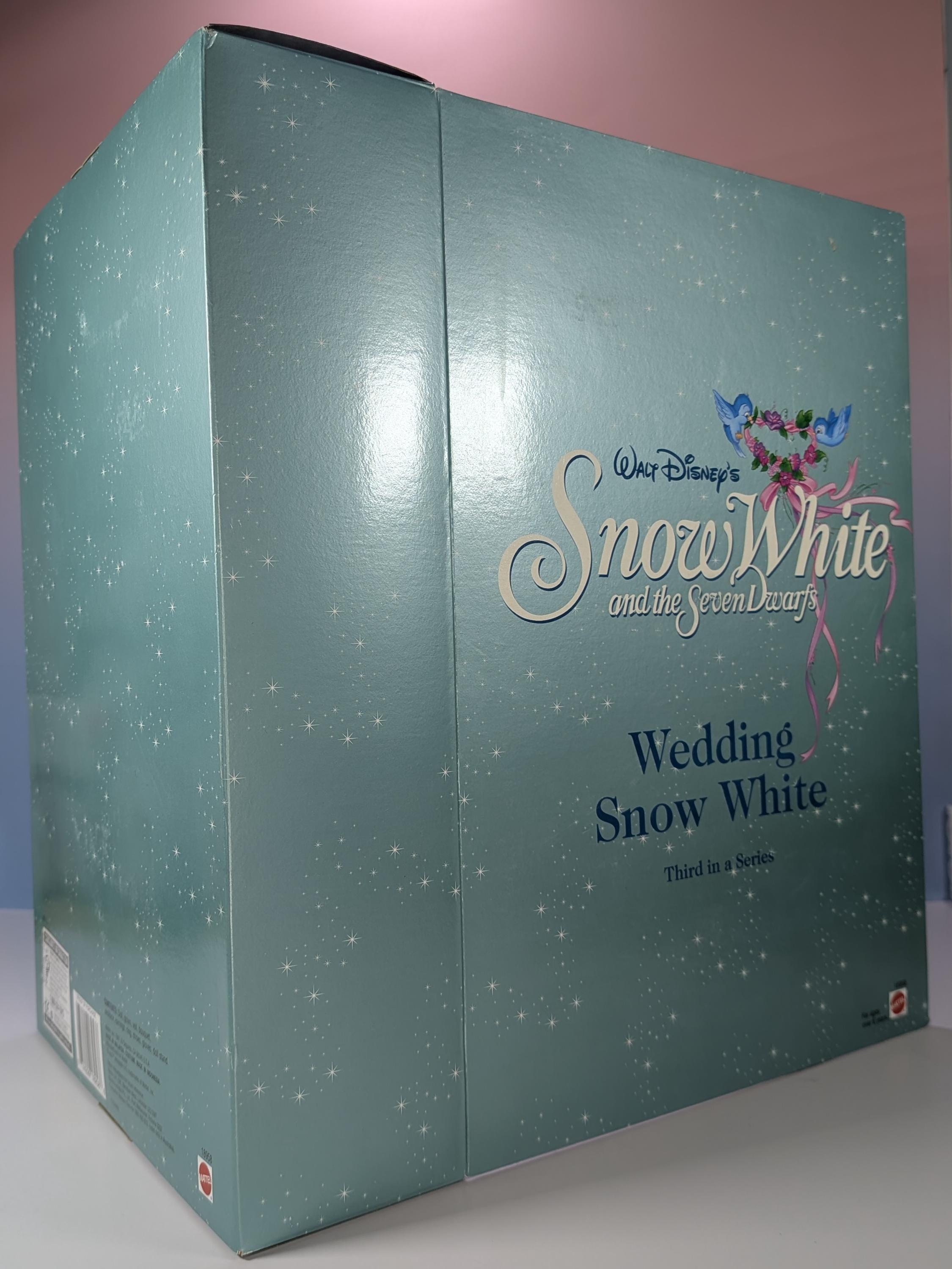 Vintage 1997 Mattel Disney Wedding Barbie Doll Set Sleeping Beauty Aurora and Snow White Collector Edition NIB NRFB view 10