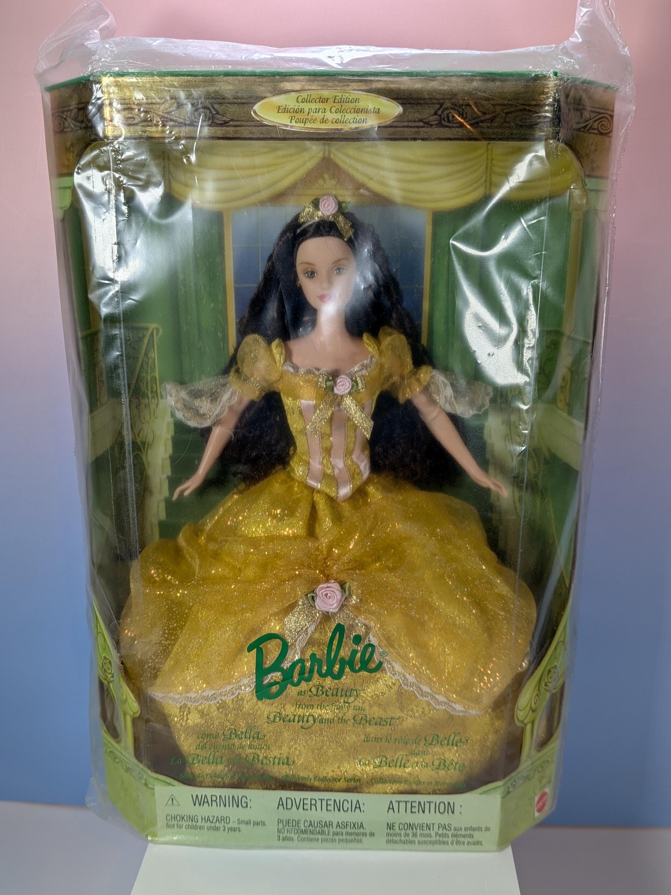 Vintage 1999 Barbie as Beauty Doll in SEALED BAG! - Mint Condition Never Removed from Box - Children's Collector Series Beauty and the Beast