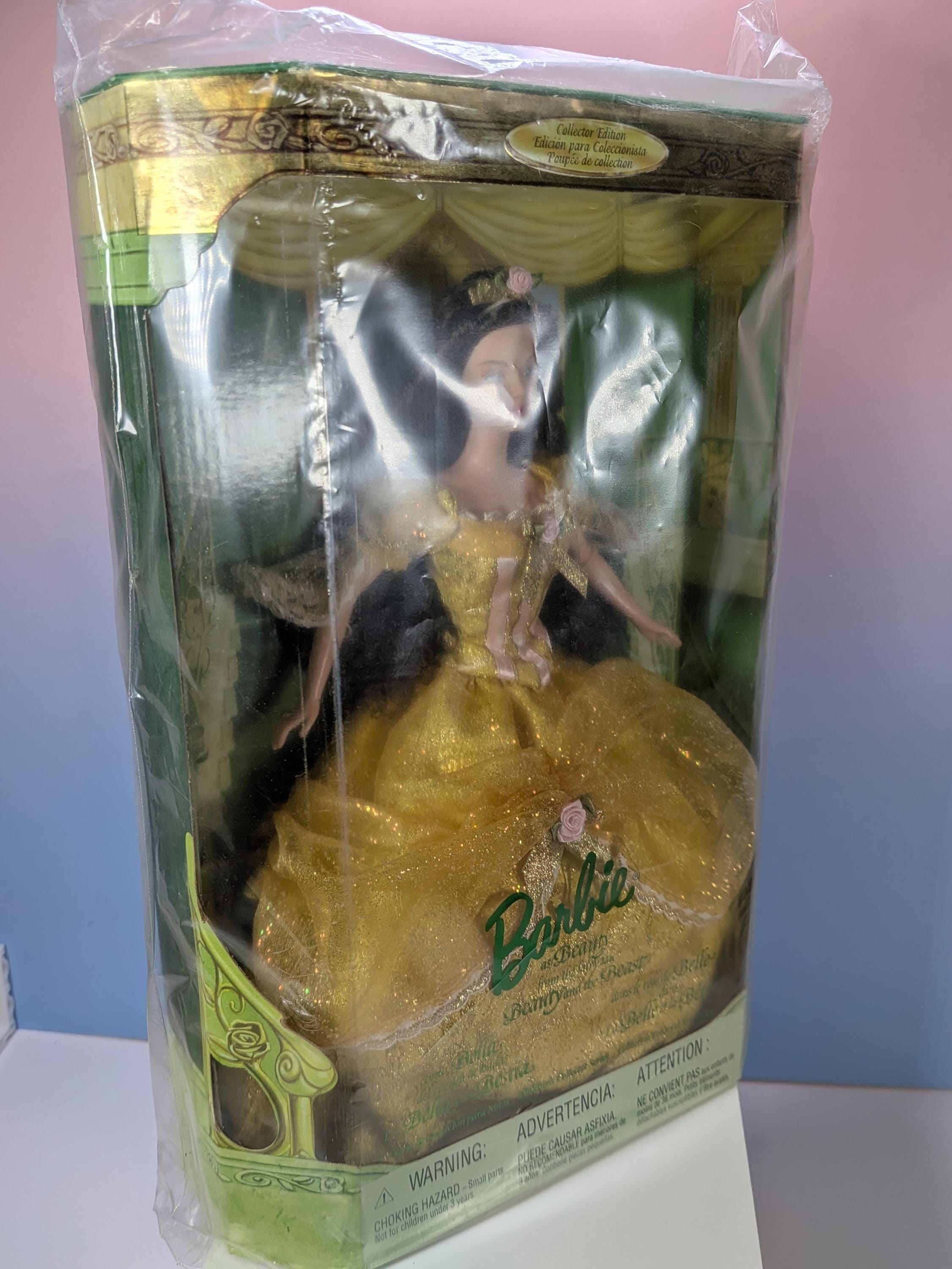 Vintage 1999 Barbie as Beauty Doll in SEALED BAG! - Mint Condition Never Removed from Box - Children's Collector Series Beauty and the Beast view 3