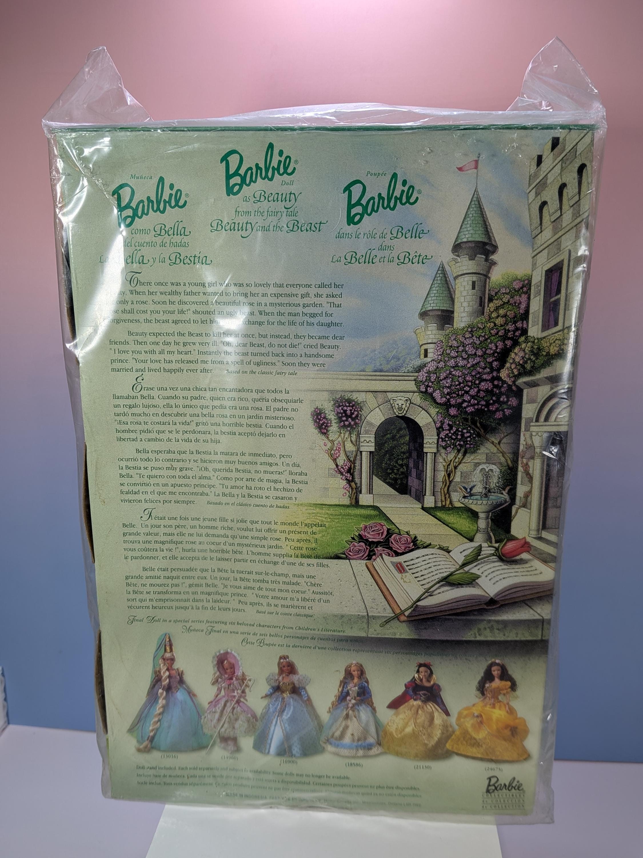 Vintage 1999 Barbie as Beauty Doll in SEALED BAG! - Mint Condition Never Removed from Box - Children's Collector Series Beauty and the Beast view 4