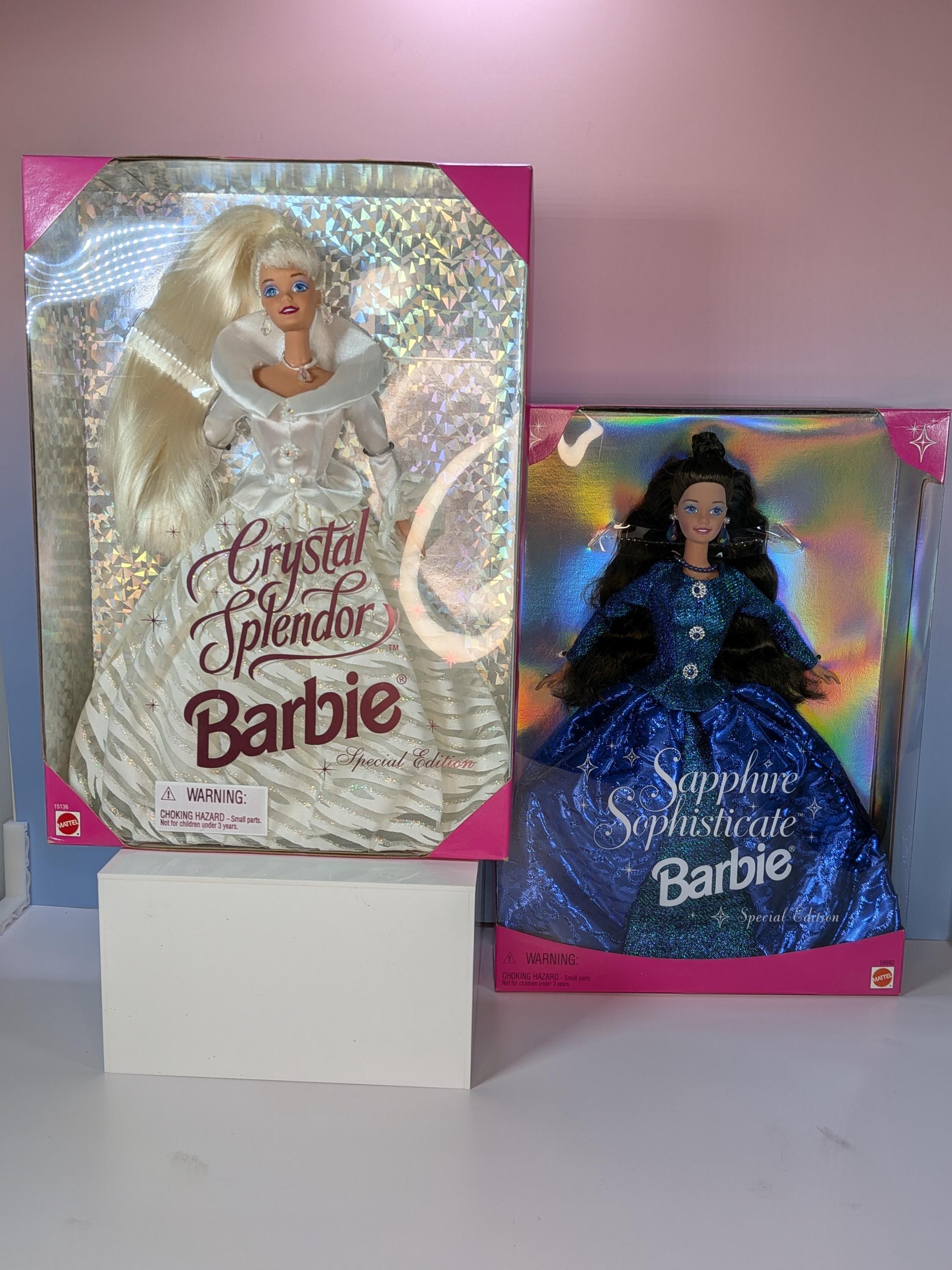 PRISTINE! Vintage 90s Barbie Set NIB, 1995 Crystal Splendor & 1997 Sapphire Sophisticate Mattel Special Edition view 2