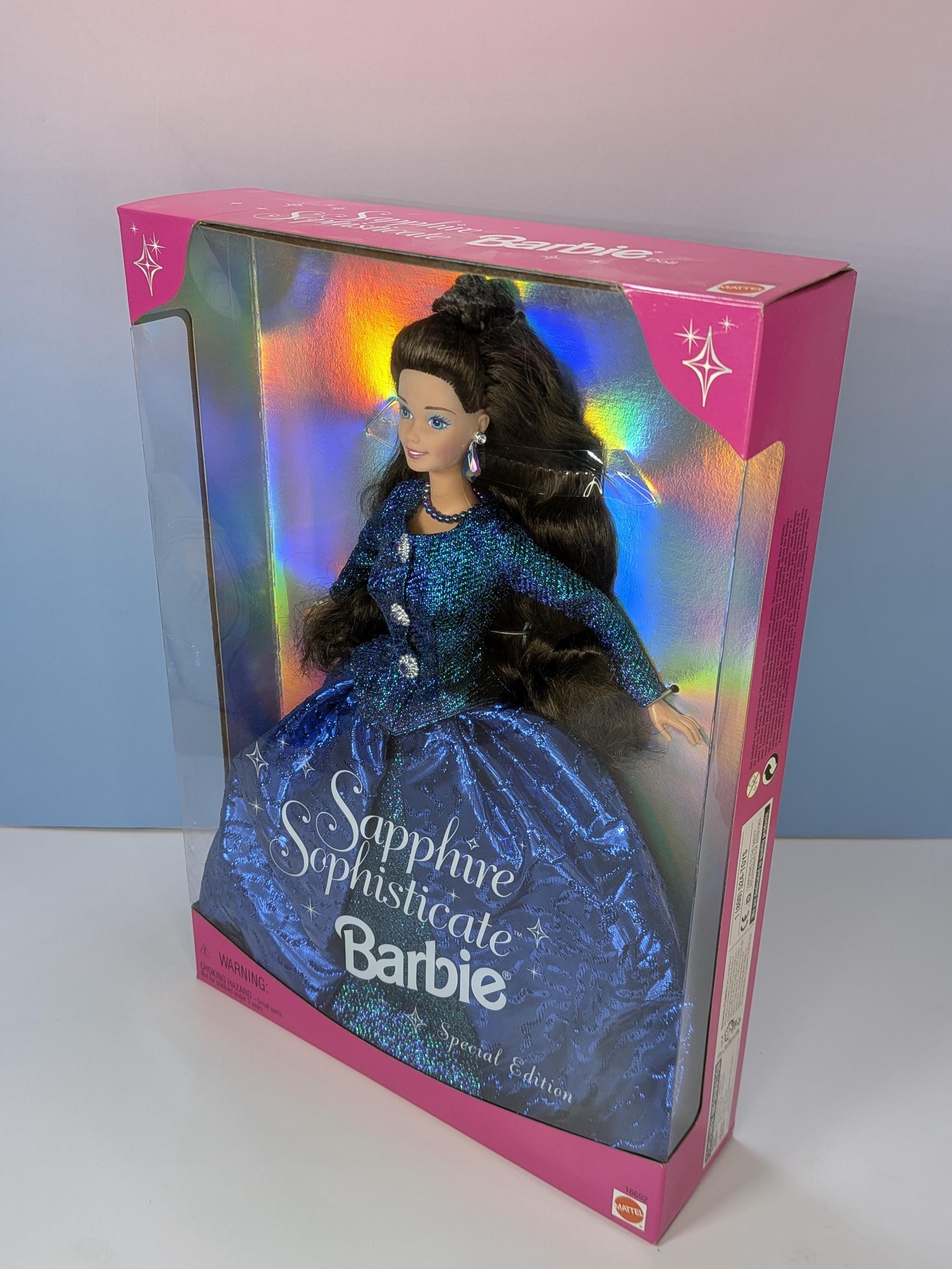 PRISTINE! Vintage 90s Barbie Set NIB, 1995 Crystal Splendor & 1997 Sapphire Sophisticate Mattel Special Edition view 12