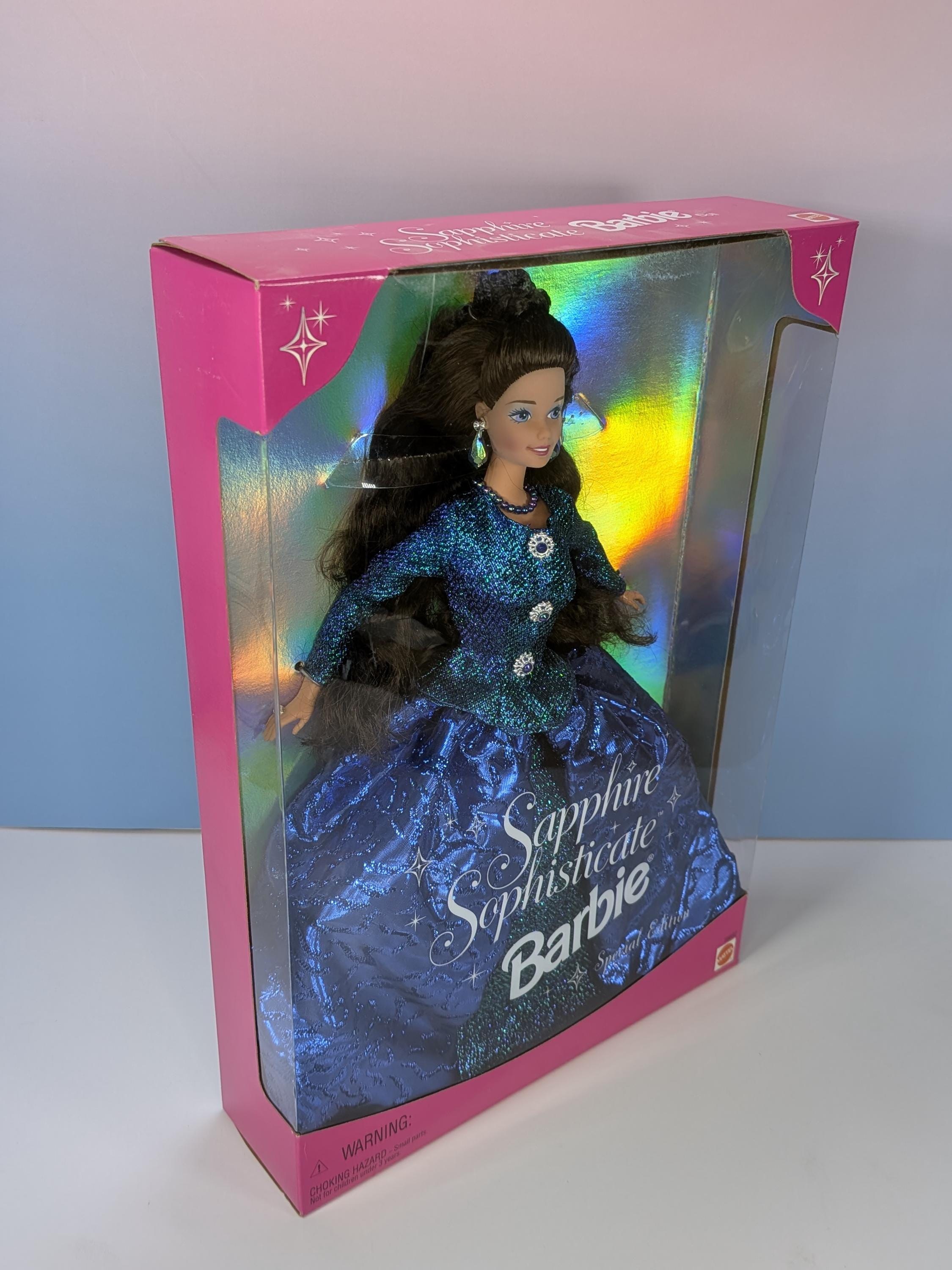 PRISTINE! Vintage 90s Barbie Set NIB, 1995 Crystal Splendor & 1997 Sapphire Sophisticate Mattel Special Edition view 13