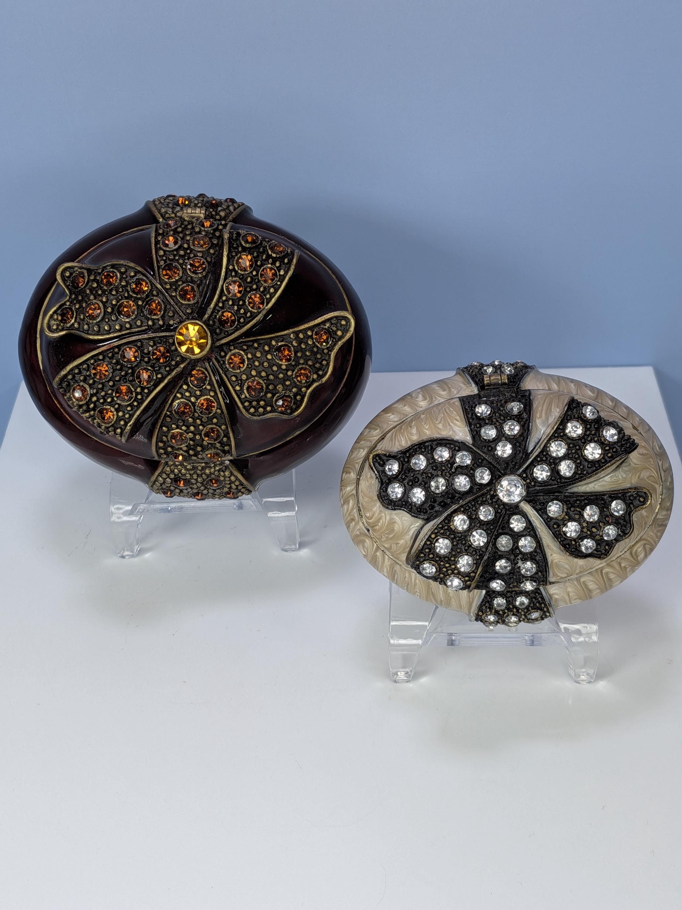 Vintage His and Hers Bedside Trinket Boxes view 2