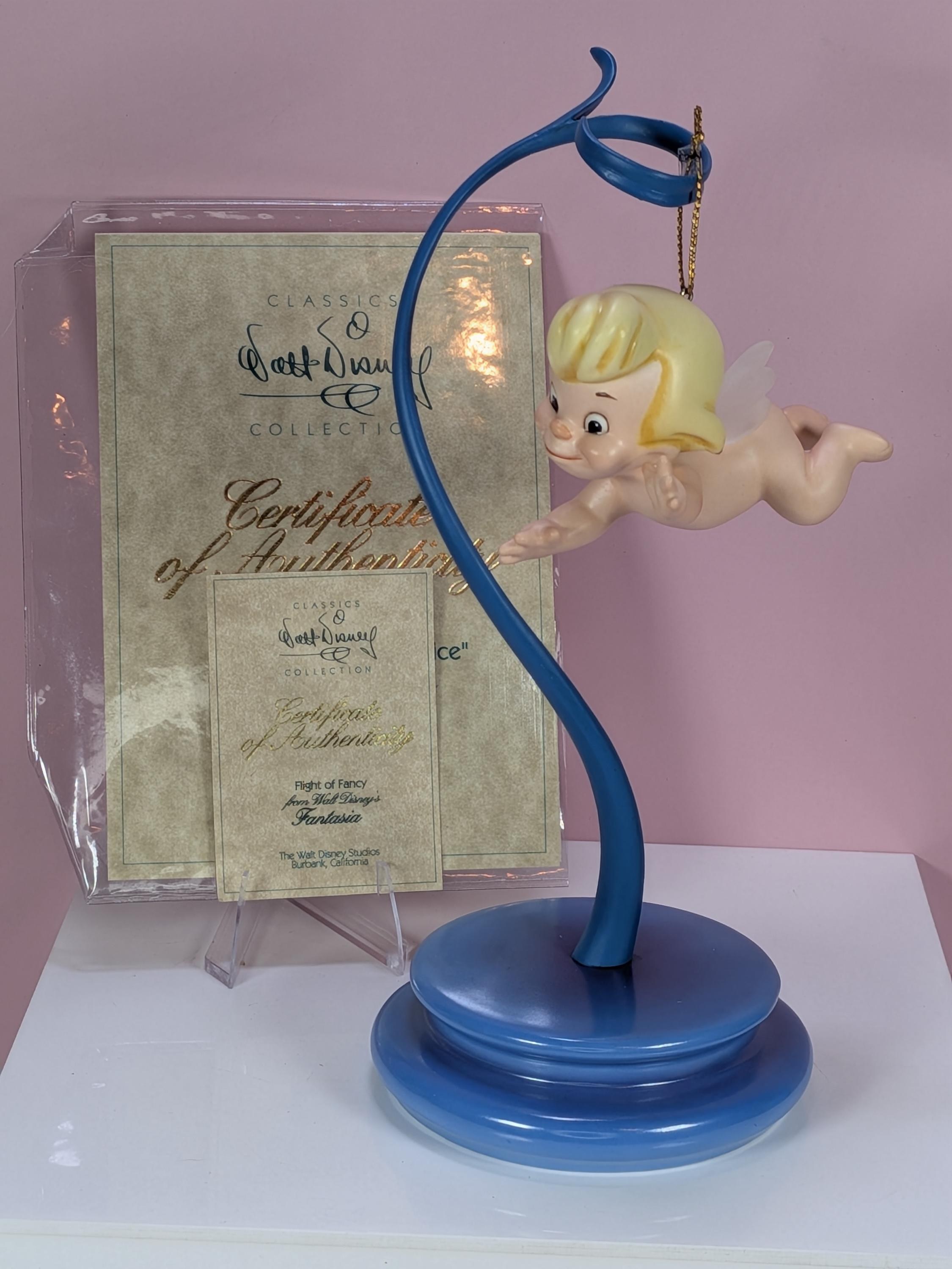 Mint WDCC Disney Fantasia Figurine Lot Sorcerer Mickey Magic Broom Cupid with Stand New Old Stock Deadstock with Boxes and COAs Complete Set view 17