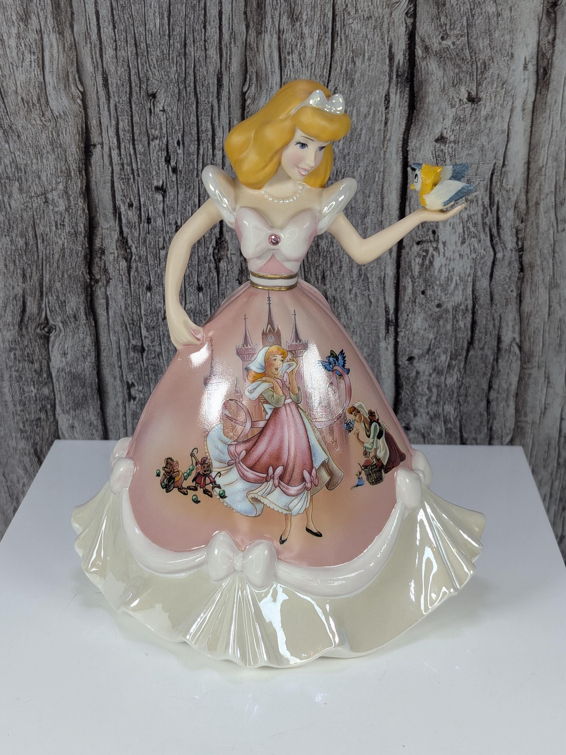 RARE! Like New, Vintage Bradford Exchange Cinderella Wish Porcelain Bell Figurine with COA view 3