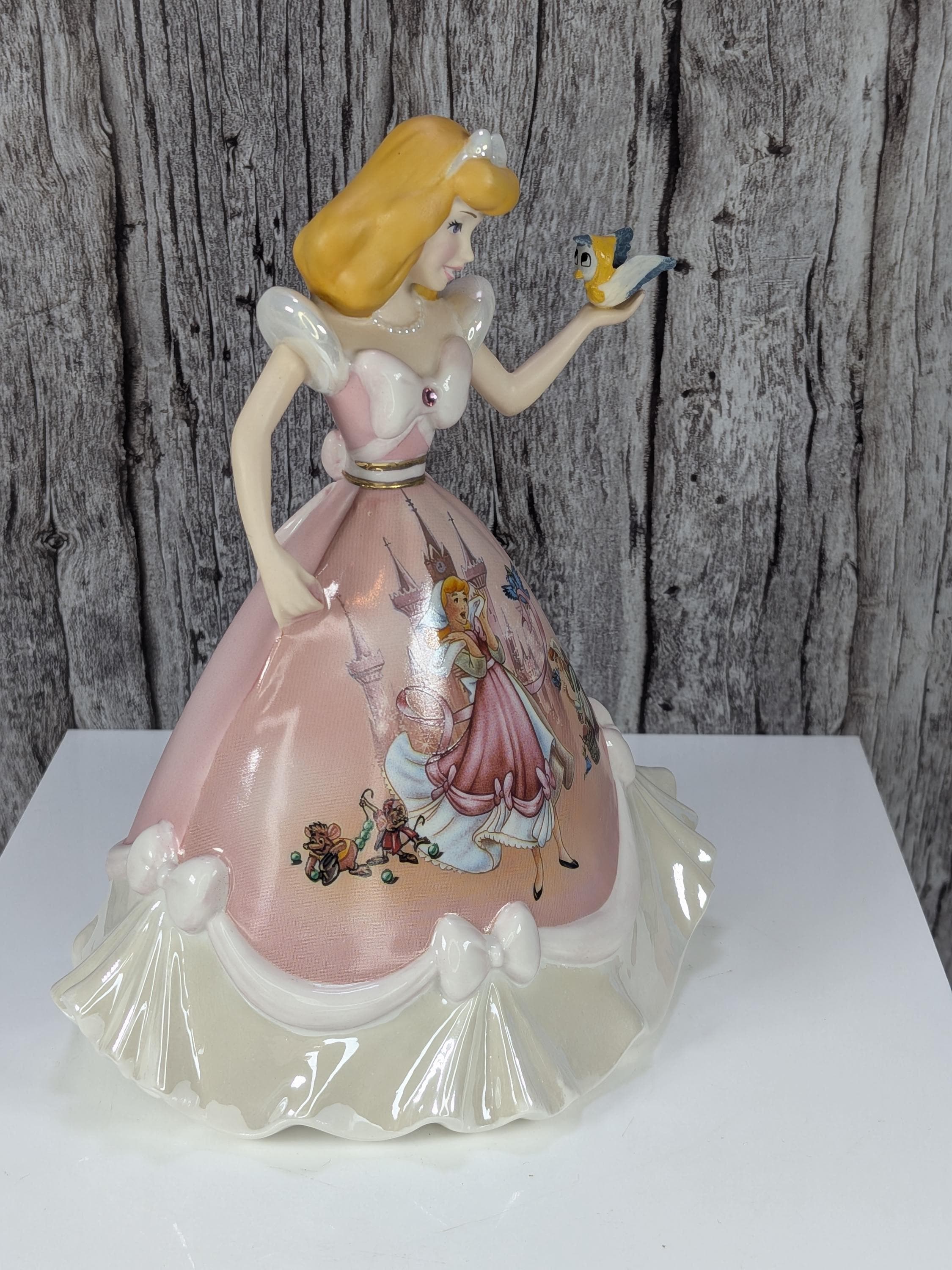 RARE! Like New, Vintage Bradford Exchange Cinderella Wish Porcelain Bell Figurine with COA view 4