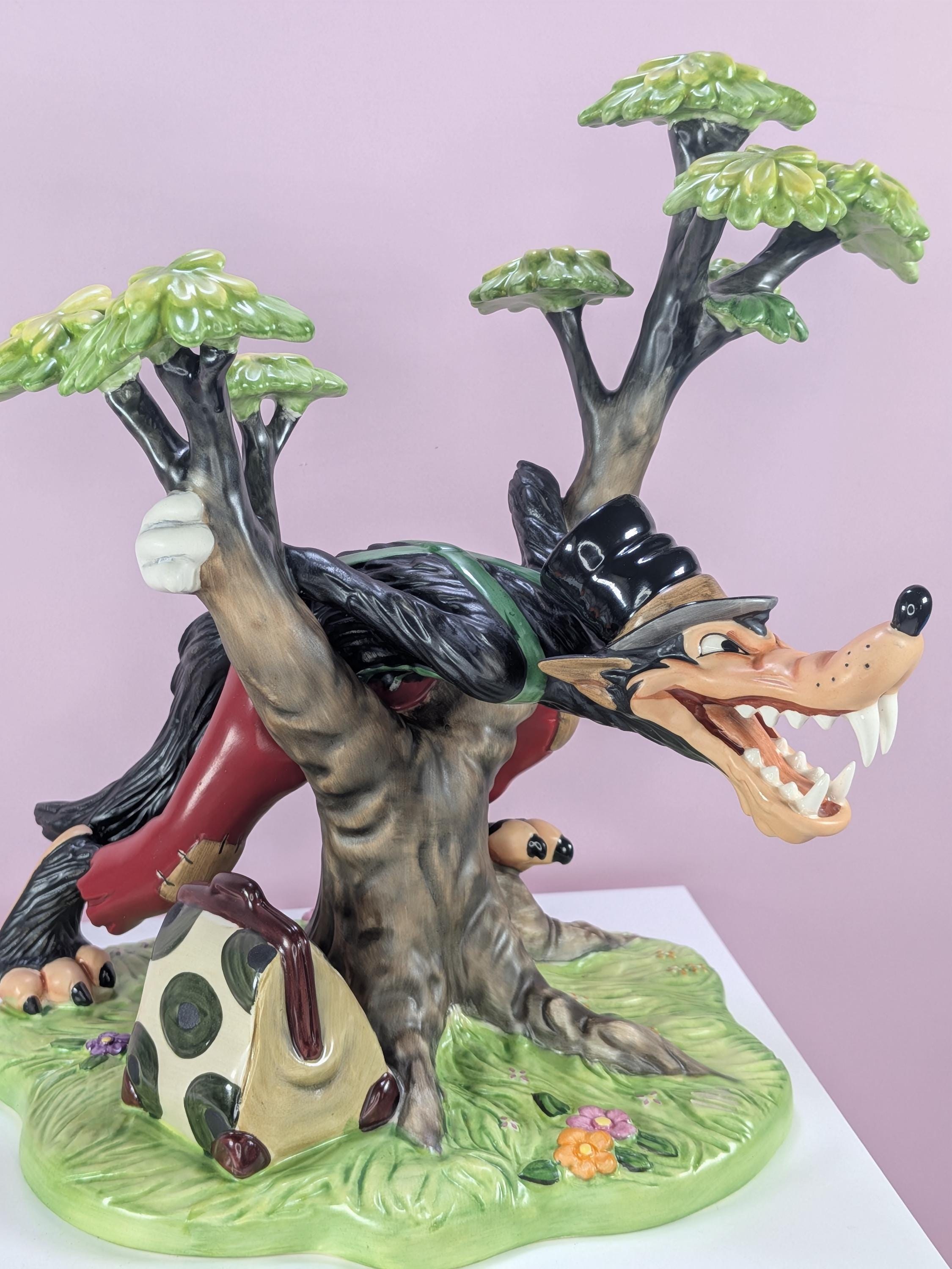 WDCC Three Little Pigs and Big Bad Wolf Figurine Set - Complete 4 Piece Collection with Original Boxes & COA - Free Shipping view 12