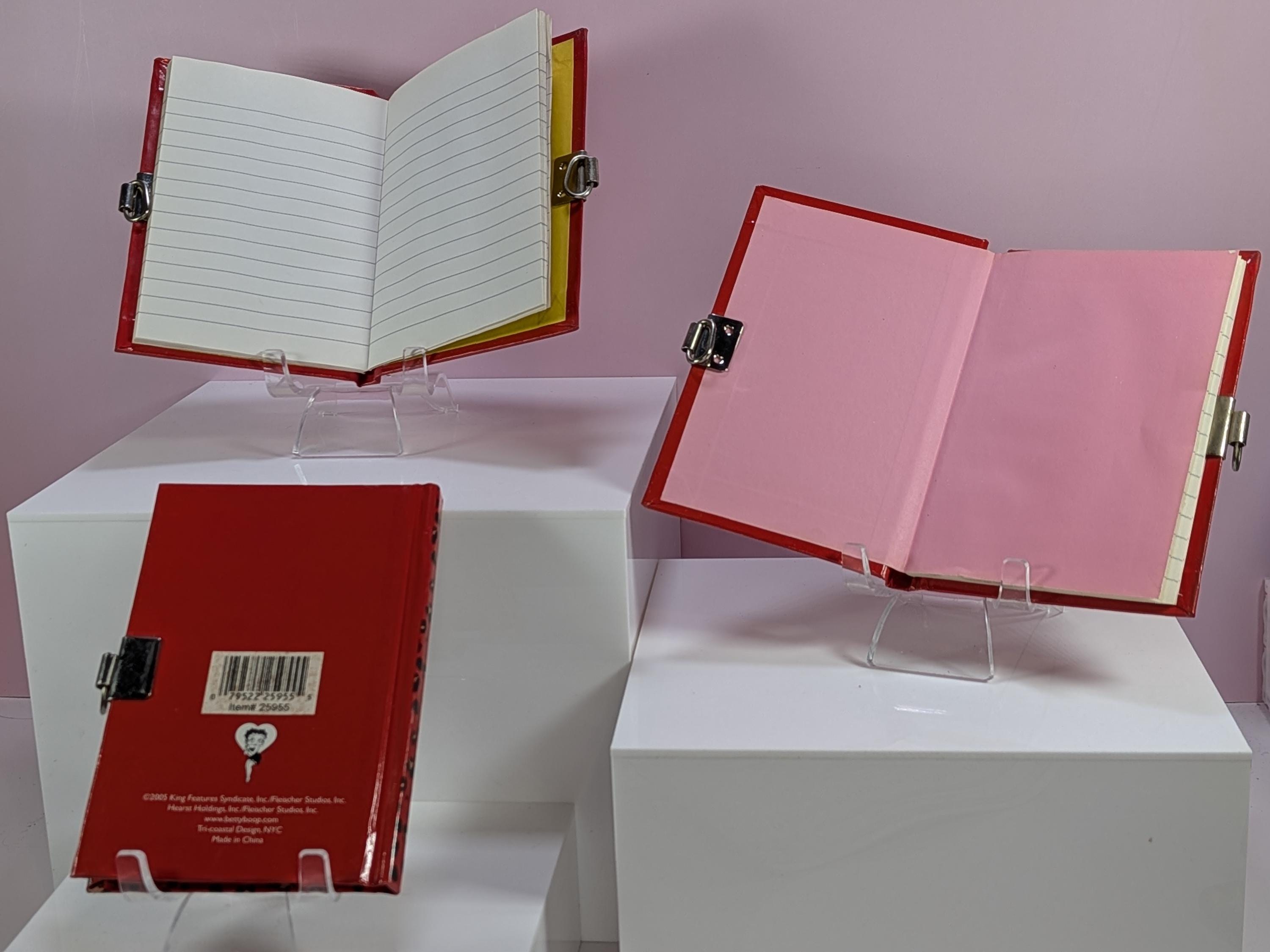 Vintage Betty Boop 4 Piece Collection, 1996 Franklin Mint Cool Breeze Figurine with Box COA Dome, Pristine Mini Locking Journals Diaries Set view 12