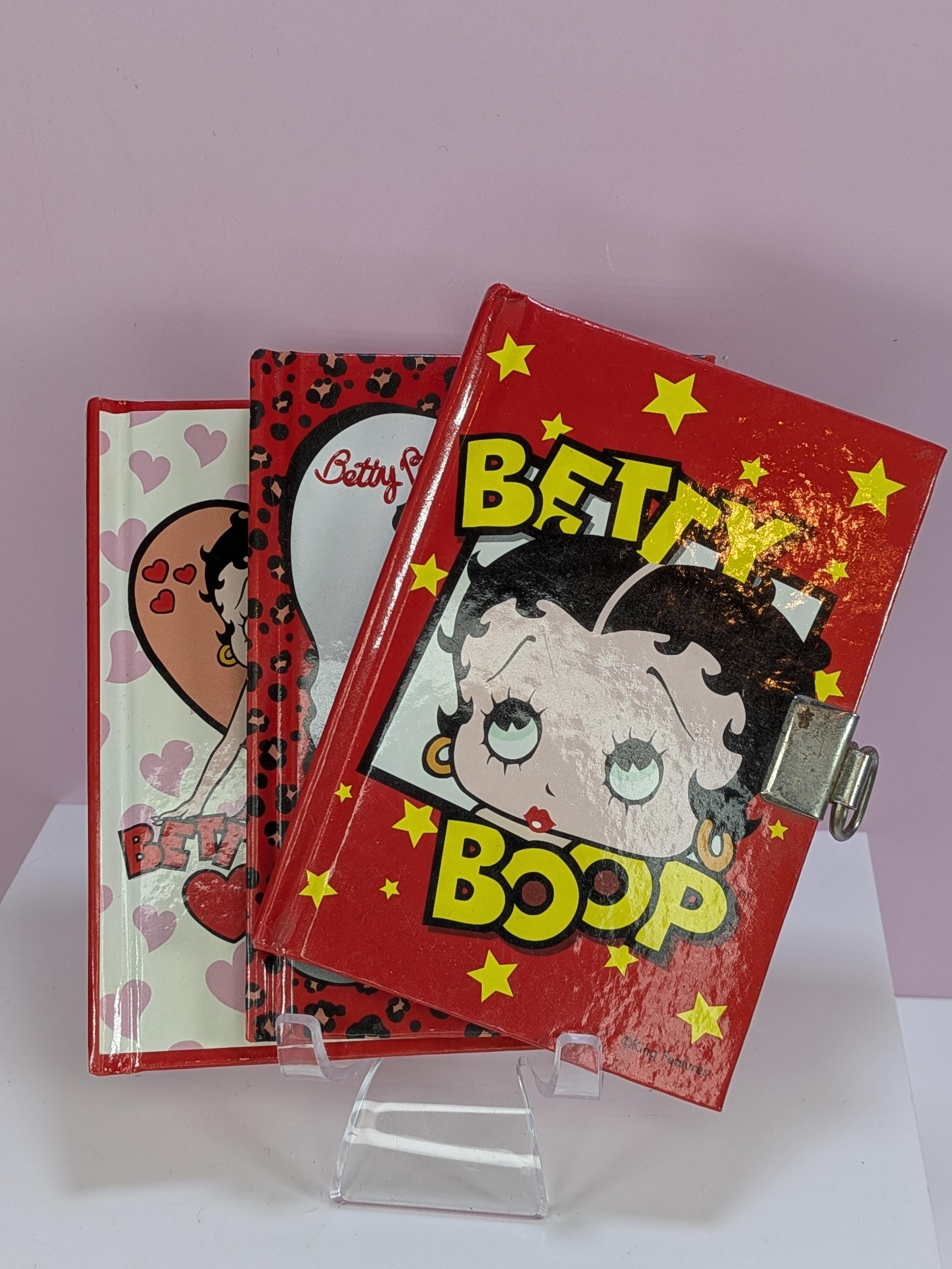 Vintage Betty Boop 4 Piece Collection, 1996 Franklin Mint Cool Breeze Figurine with Box COA Dome, Pristine Mini Locking Journals Diaries Set view 13