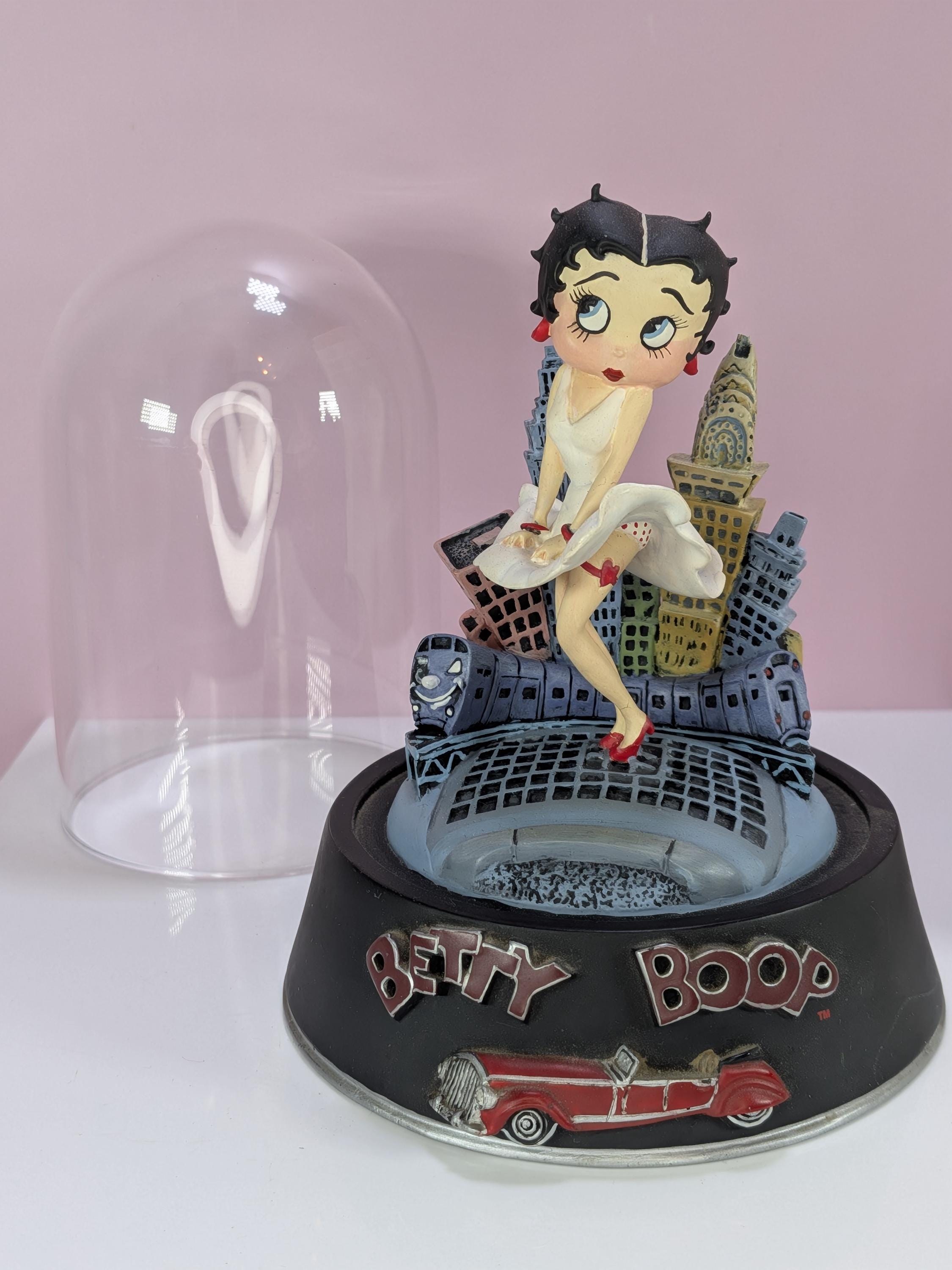 Vintage Betty Boop 4 Piece Collection, 1996 Franklin Mint Cool Breeze Figurine with Box COA Dome, Pristine Mini Locking Journals Diaries Set view 5