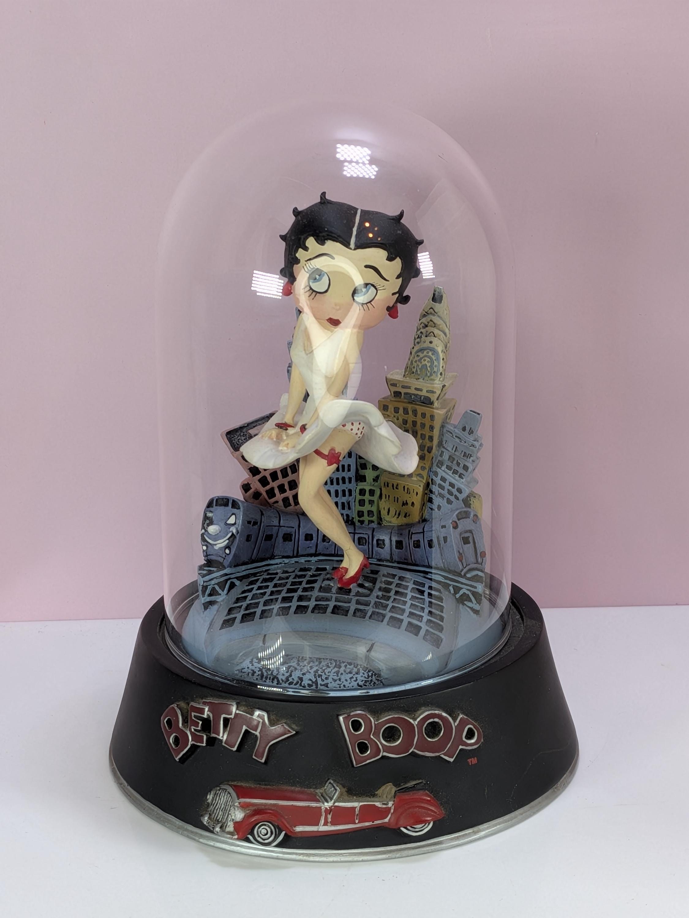 Vintage Betty Boop 4 Piece Collection, 1996 Franklin Mint Cool Breeze Figurine with Box COA Dome, Pristine Mini Locking Journals Diaries Set view 9