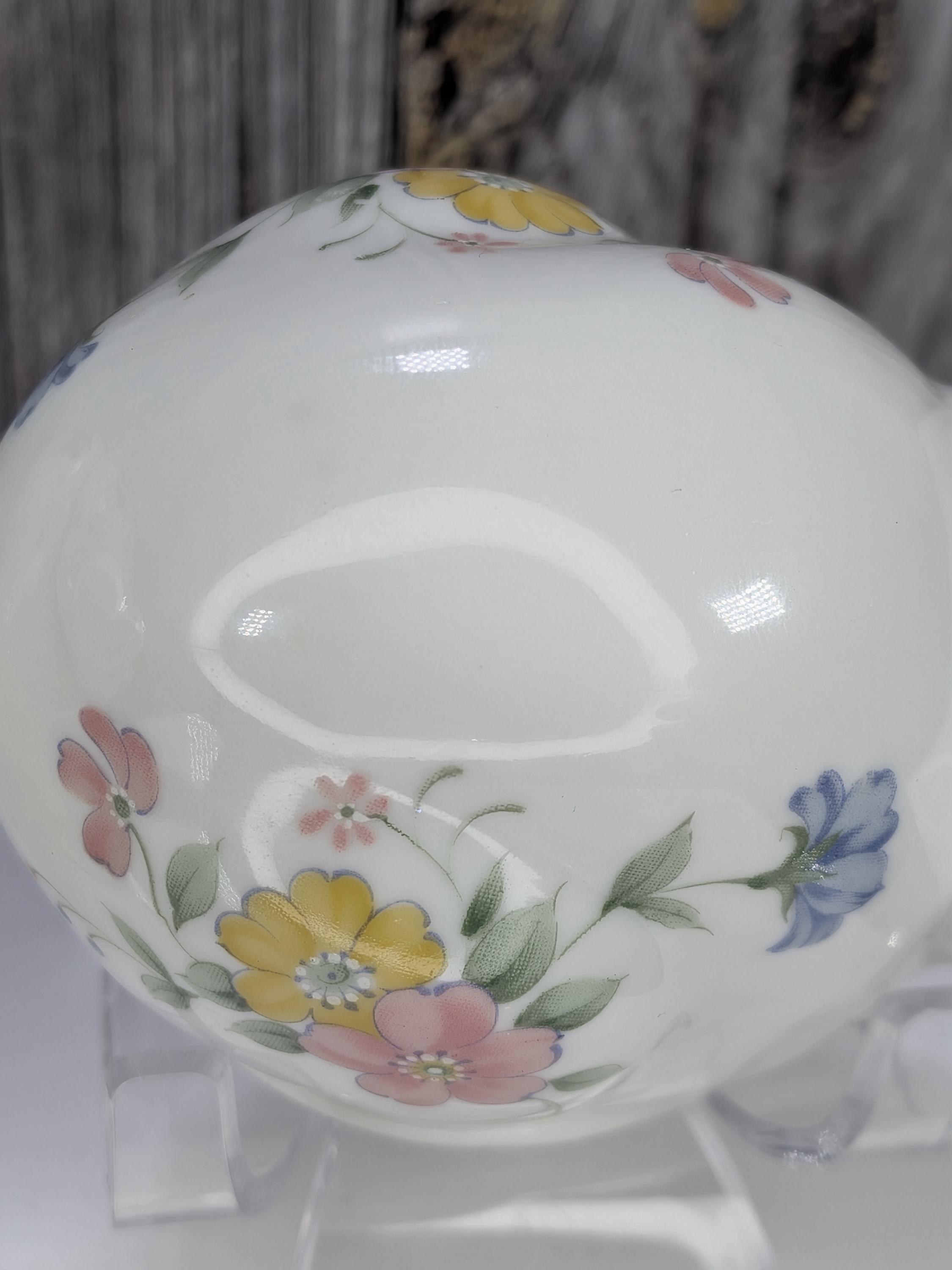 Grandmillennial Sleepy Pets Porcelain Trinket Box Set - Vintage Takahashi San Francisco Puppy and Action Japan Floral Cat Lidded Ring Dish view 7