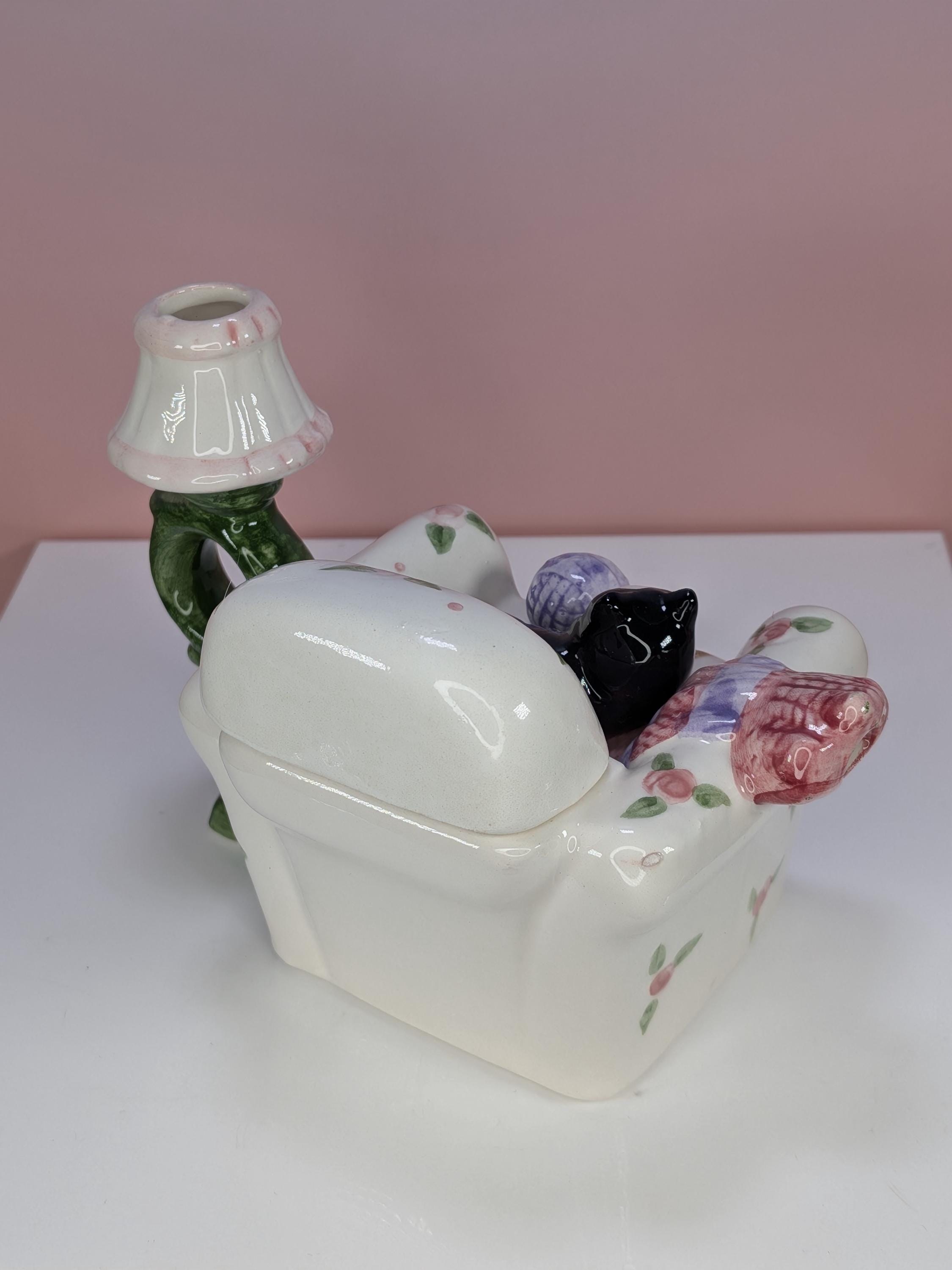 Vintage World Bazaars Miniature Teapot Set Tuxedo Cat And Cavalier King Charles Spaniel Puppy Dog Pair -Single Serving - Pristine Condition! view 13