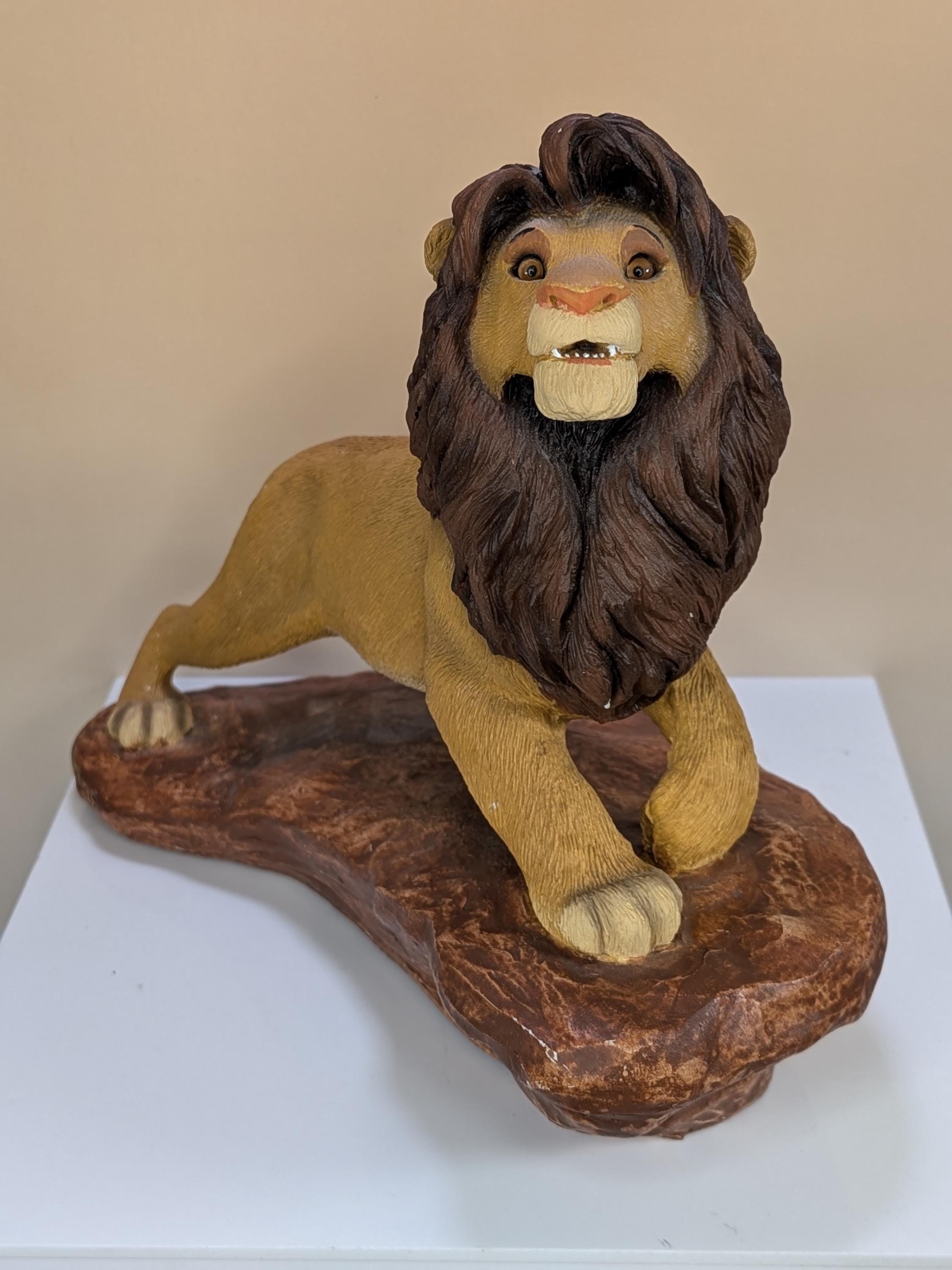 Rare Vintage 1994 Disney The Lion King Sandicast Sculpture Set By Sandra Brue Heavy Multi Piece Interlocking Pride Rock Display - With Flaws view 5