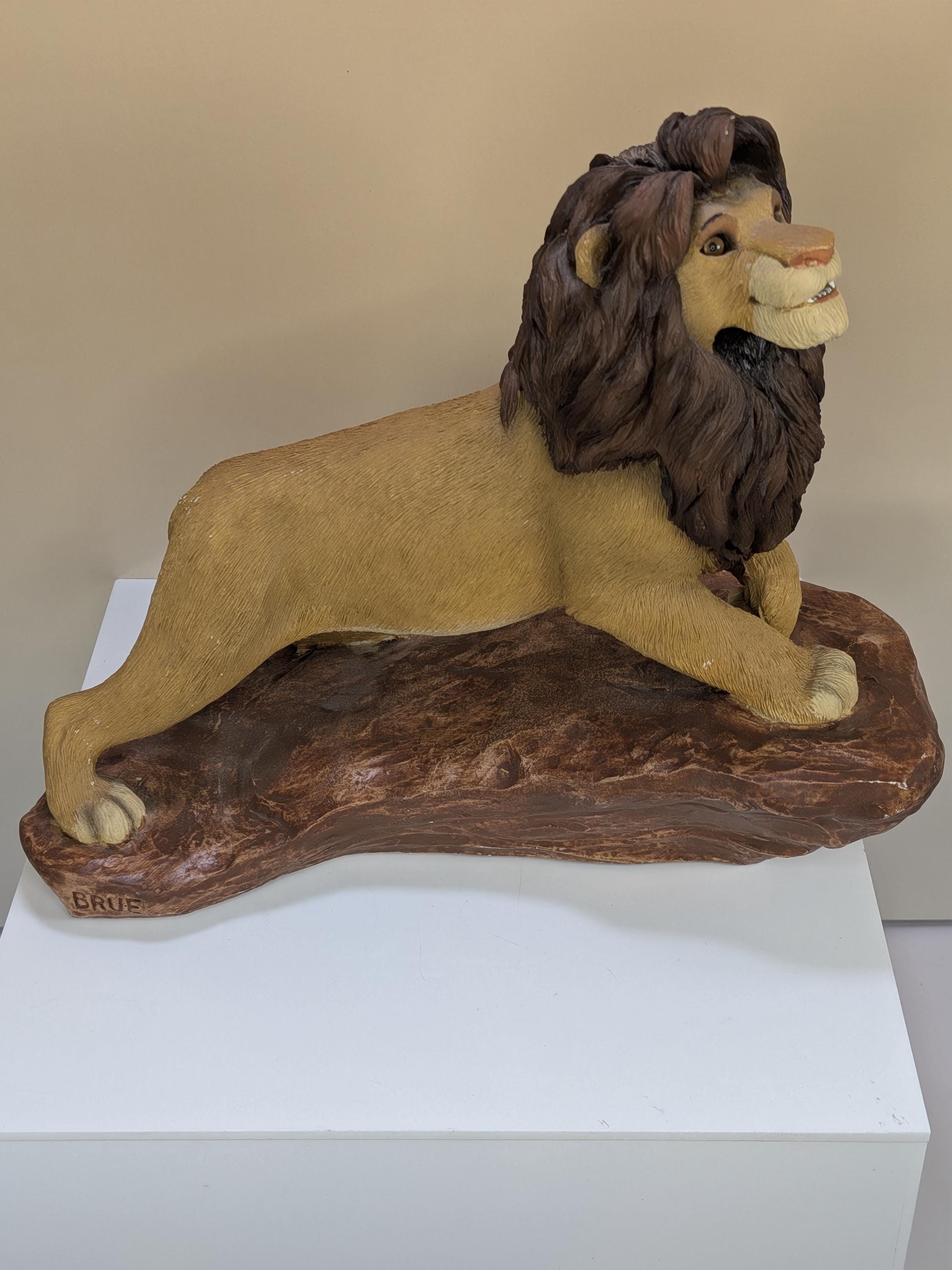 Rare Vintage 1994 Disney The Lion King Sandicast Sculpture Set By Sandra Brue Heavy Multi Piece Interlocking Pride Rock Display - With Flaws view 6