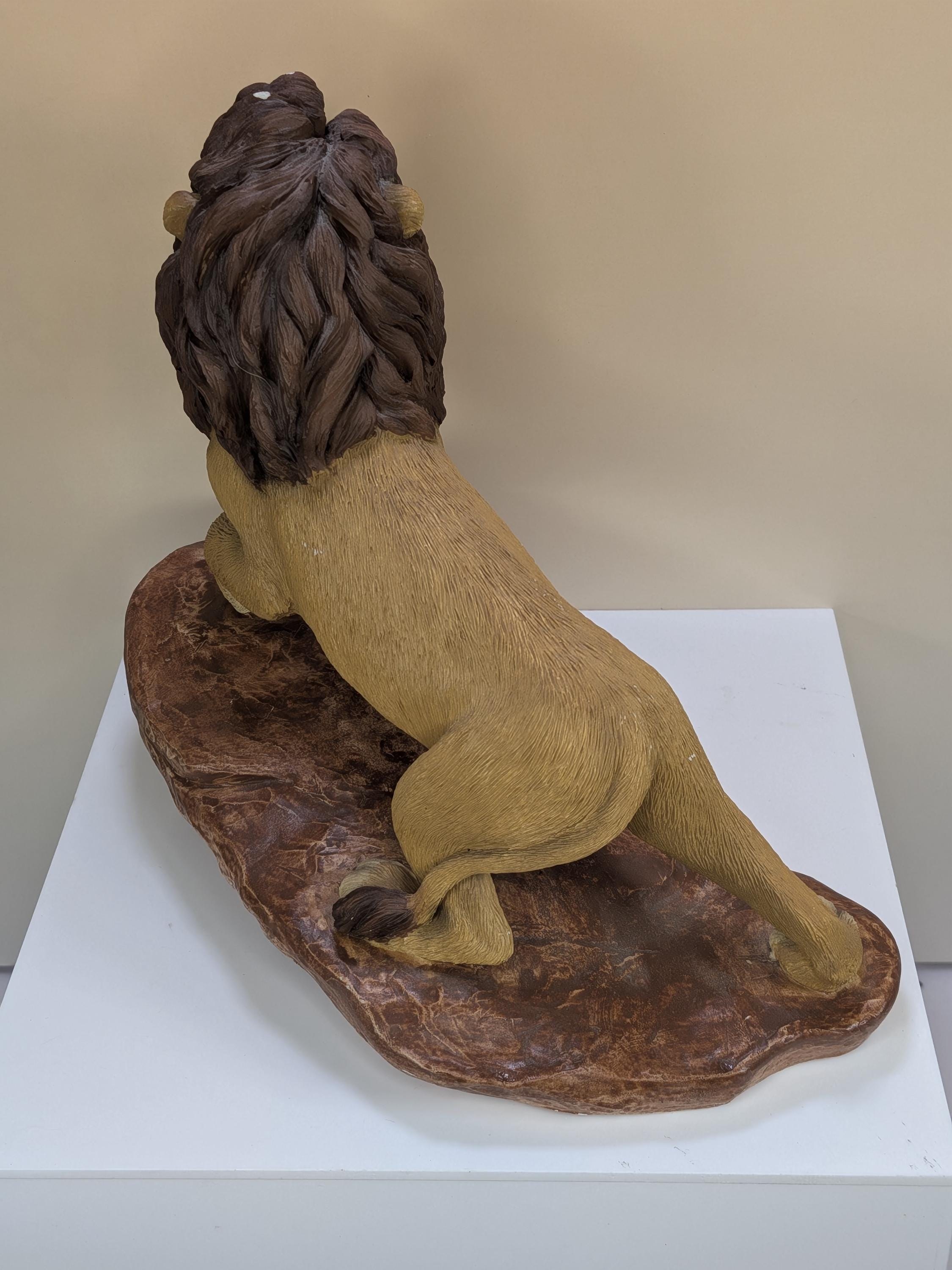 Rare Vintage 1994 Disney The Lion King Sandicast Sculpture Set By Sandra Brue Heavy Multi Piece Interlocking Pride Rock Display - With Flaws view 7