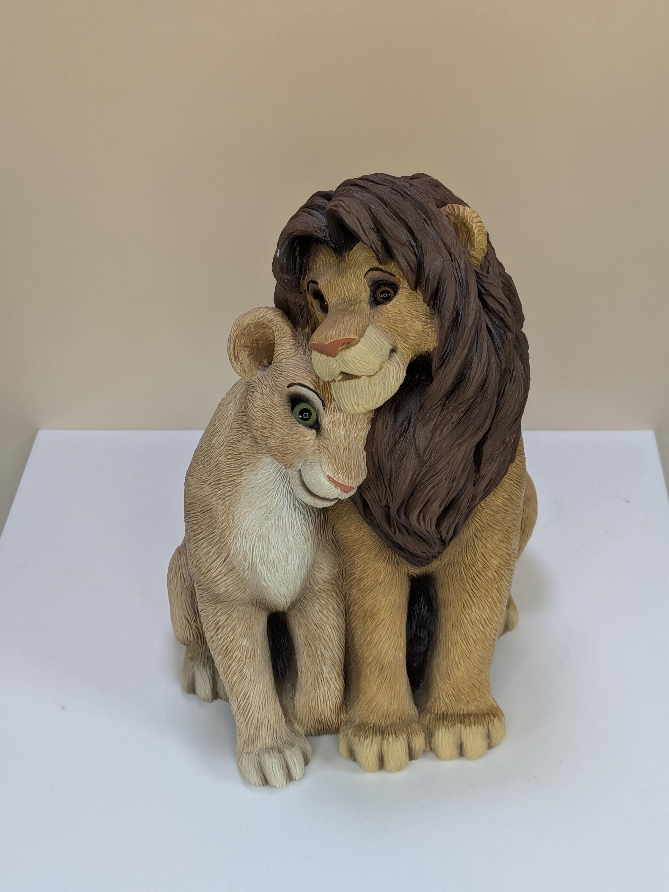 Rare Vintage 1994 Disney The Lion King Sandicast Sculpture Set By Sandra Brue Heavy Multi Piece Interlocking Pride Rock Display - With Flaws view 9