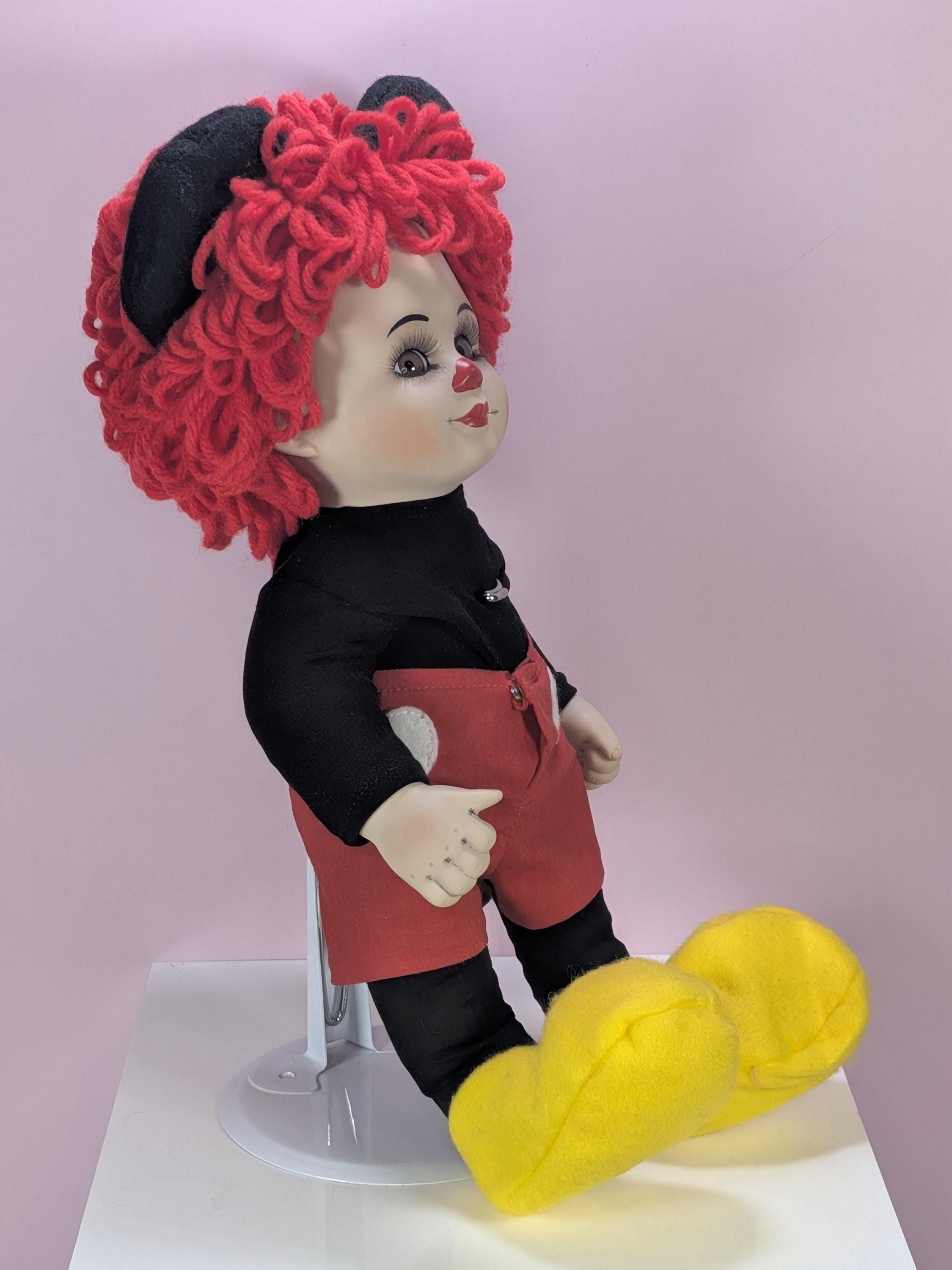 Vintage Marie Osmond Fine Porcelain Twins Rosie And Rags Mickey Minnie Dolls Set New In Box With Stands and Certificate with Bonus Bracelets view 10