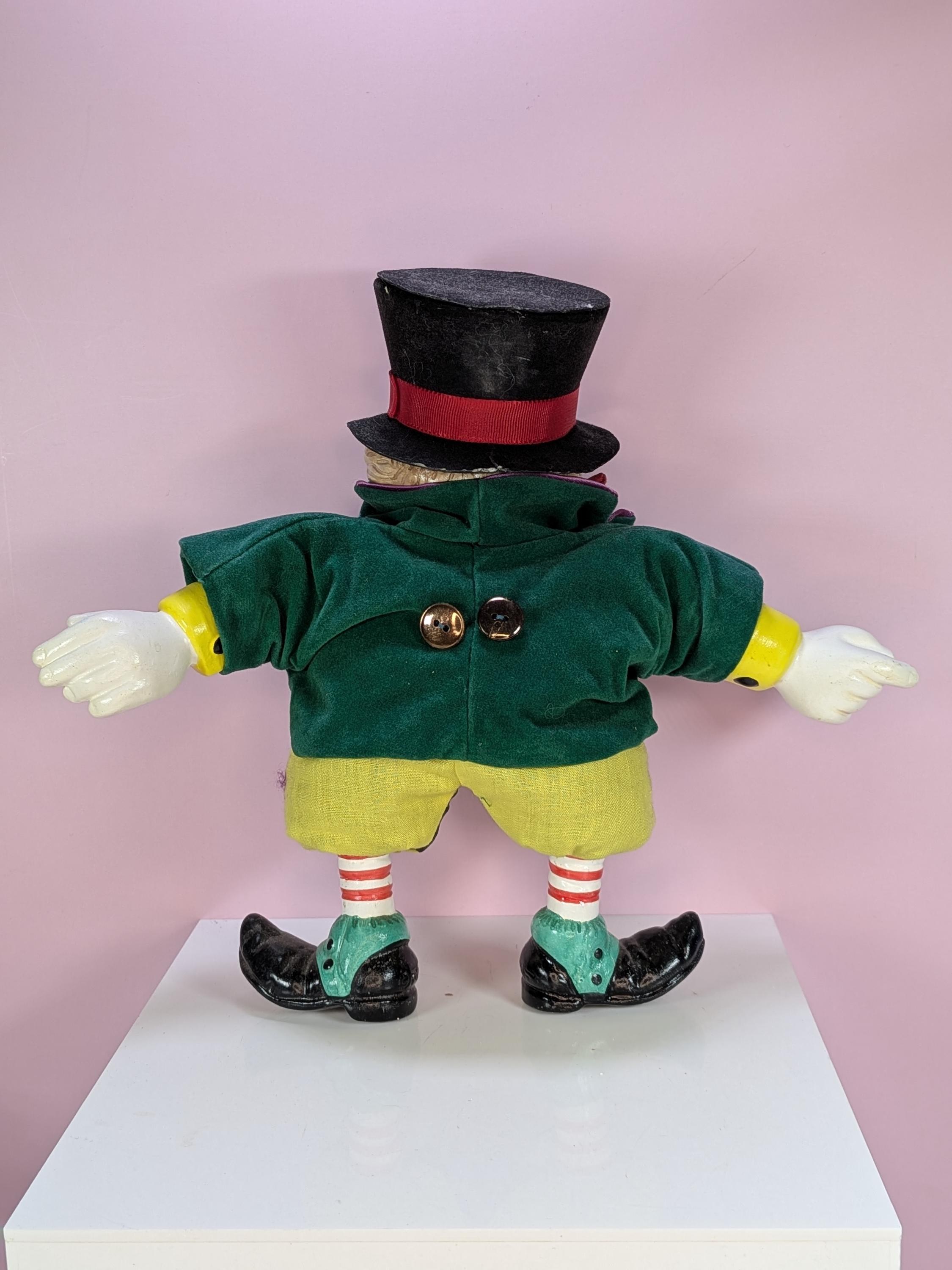 Vintage 1992 Fitz & Floyd "Wonderland World" Floppy Folks Doll Set of 2 Mad Hatter and the White Rabbit view 4