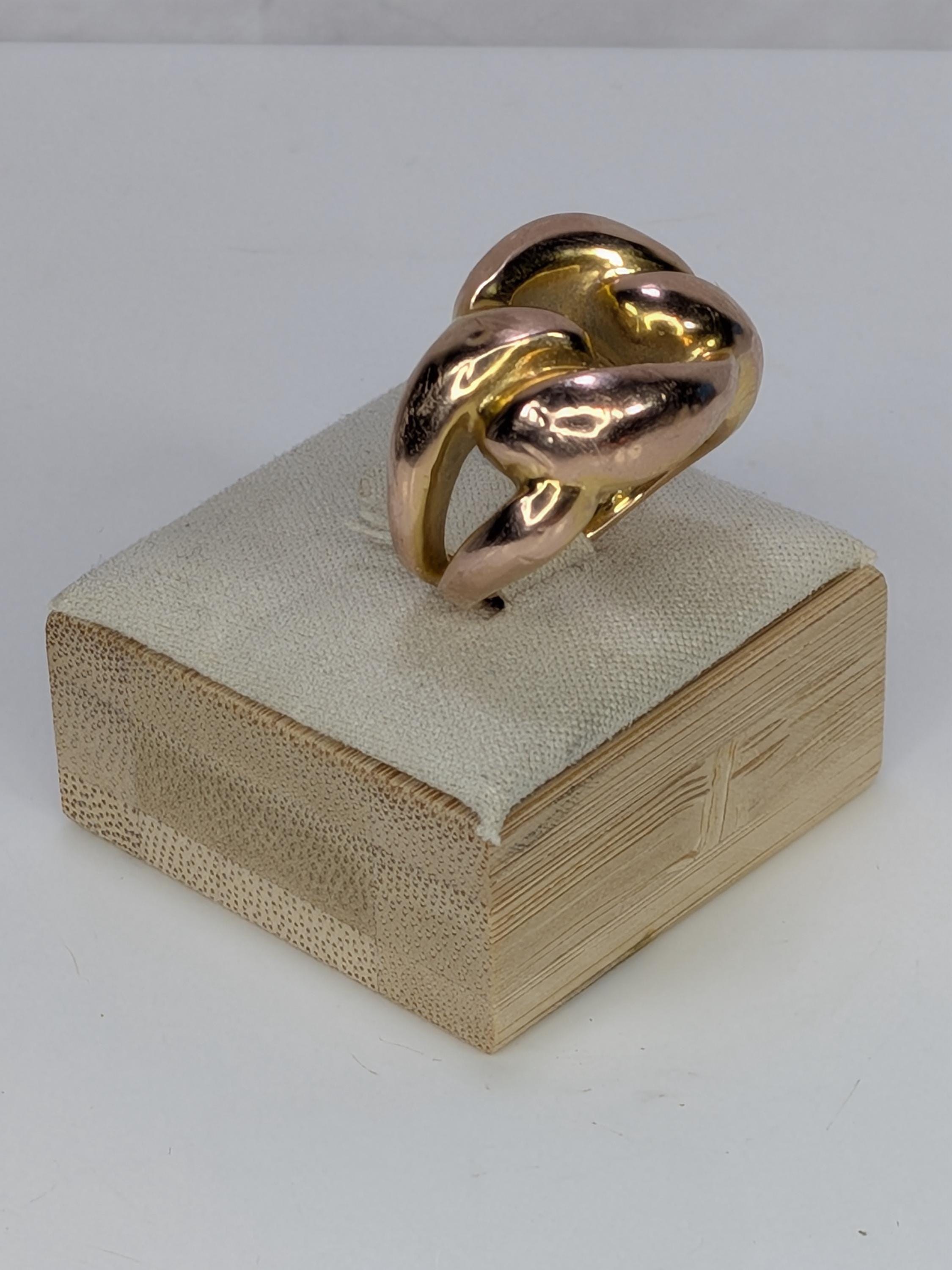 Vintage 14K Gold Italian Curb Link Ring 1758AR Arezzo, Golden Clef Solid Yellow Gold Chunky Cuban Band, Grandmillennial Estate Jewelry view 5