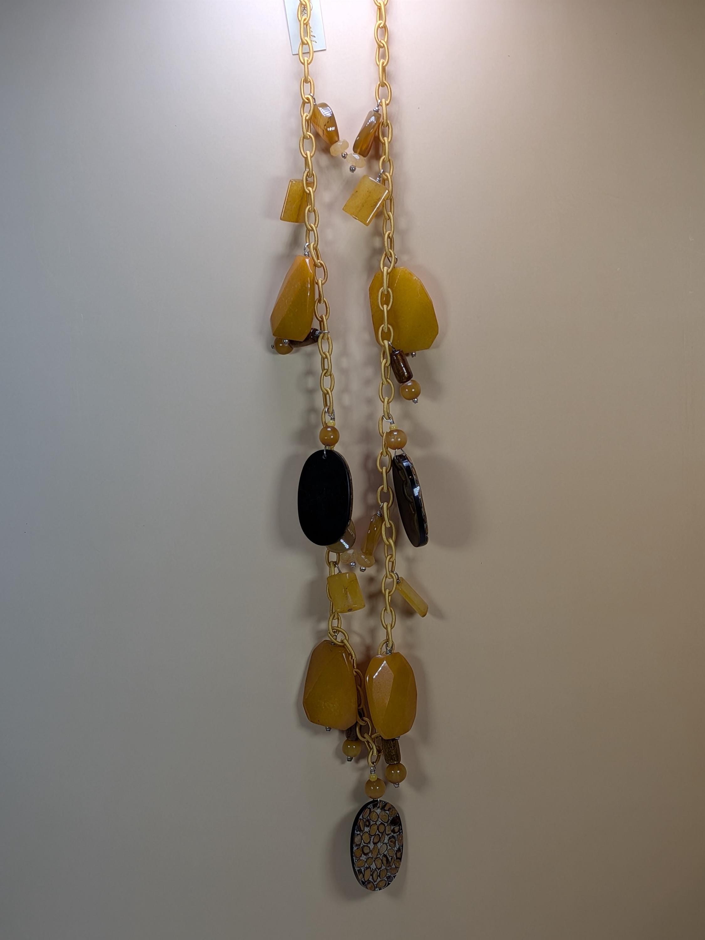 Amy Kahn Russell - Wearable Art Necklace - Yellow Opal view 5